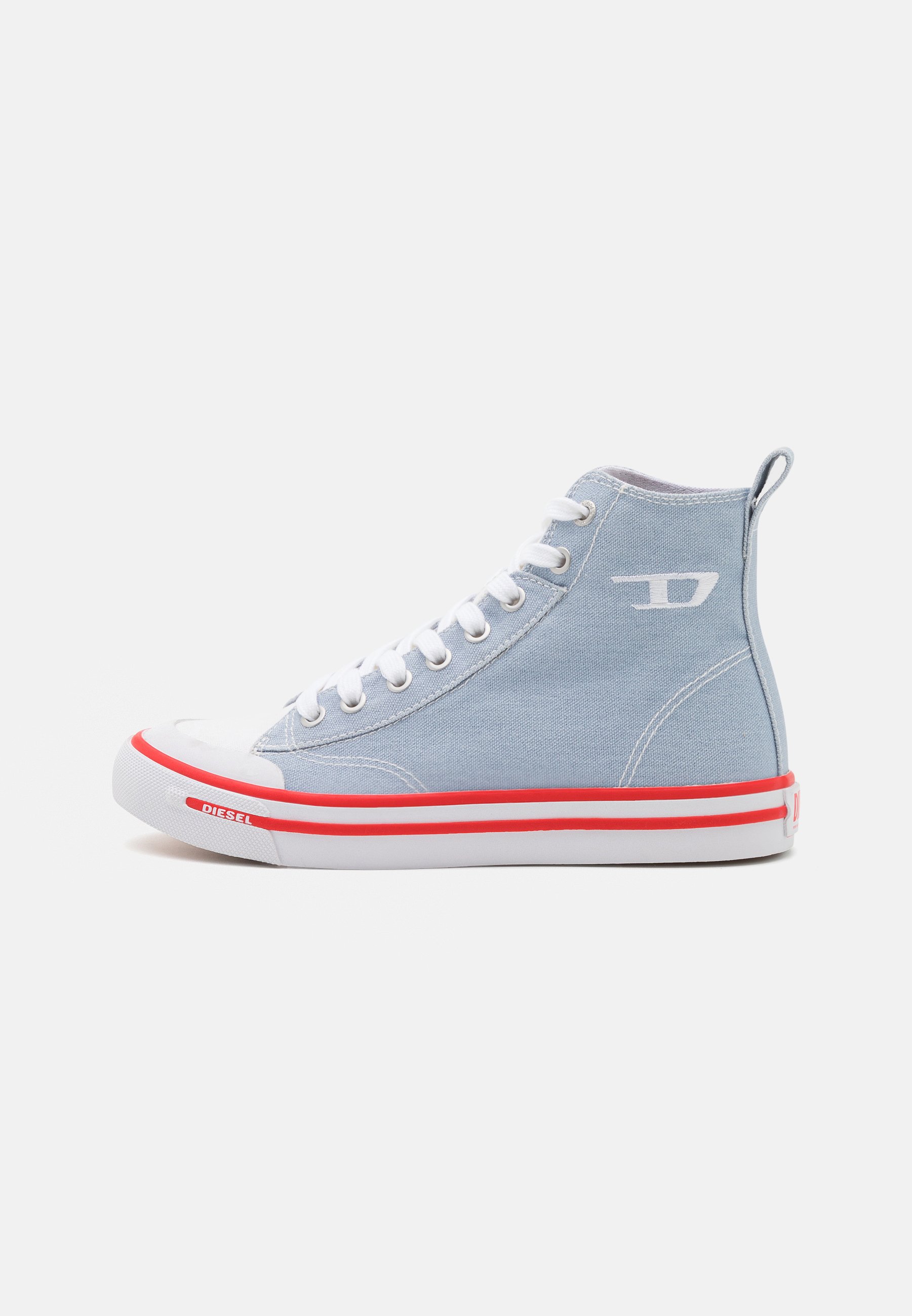 Diesel S-ATHOS MID  - High-top trainers - light blue/white/light blue