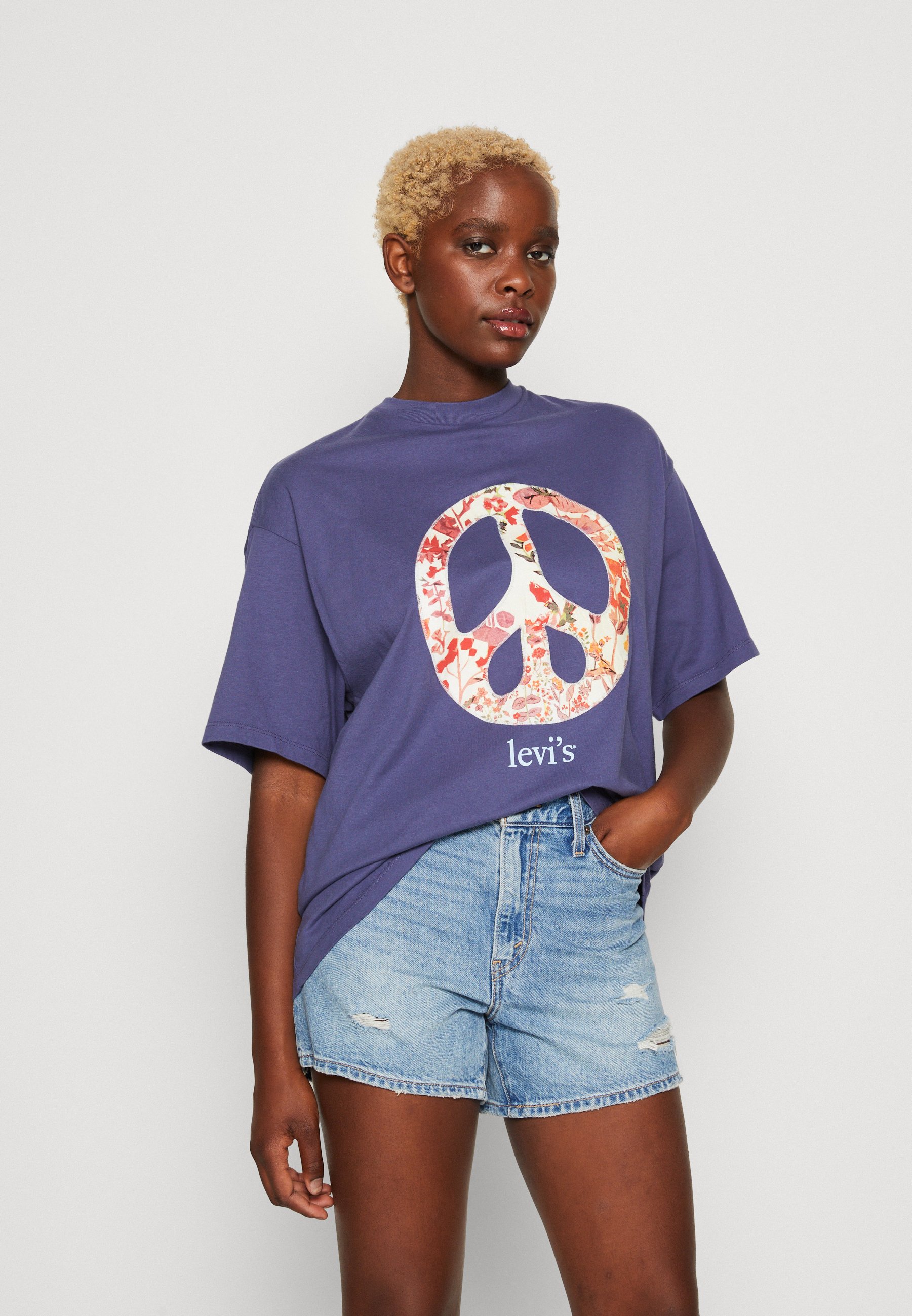 Levi's® GRAPHIC SHORT STACK TEE - Basic T-shirt - dark blue