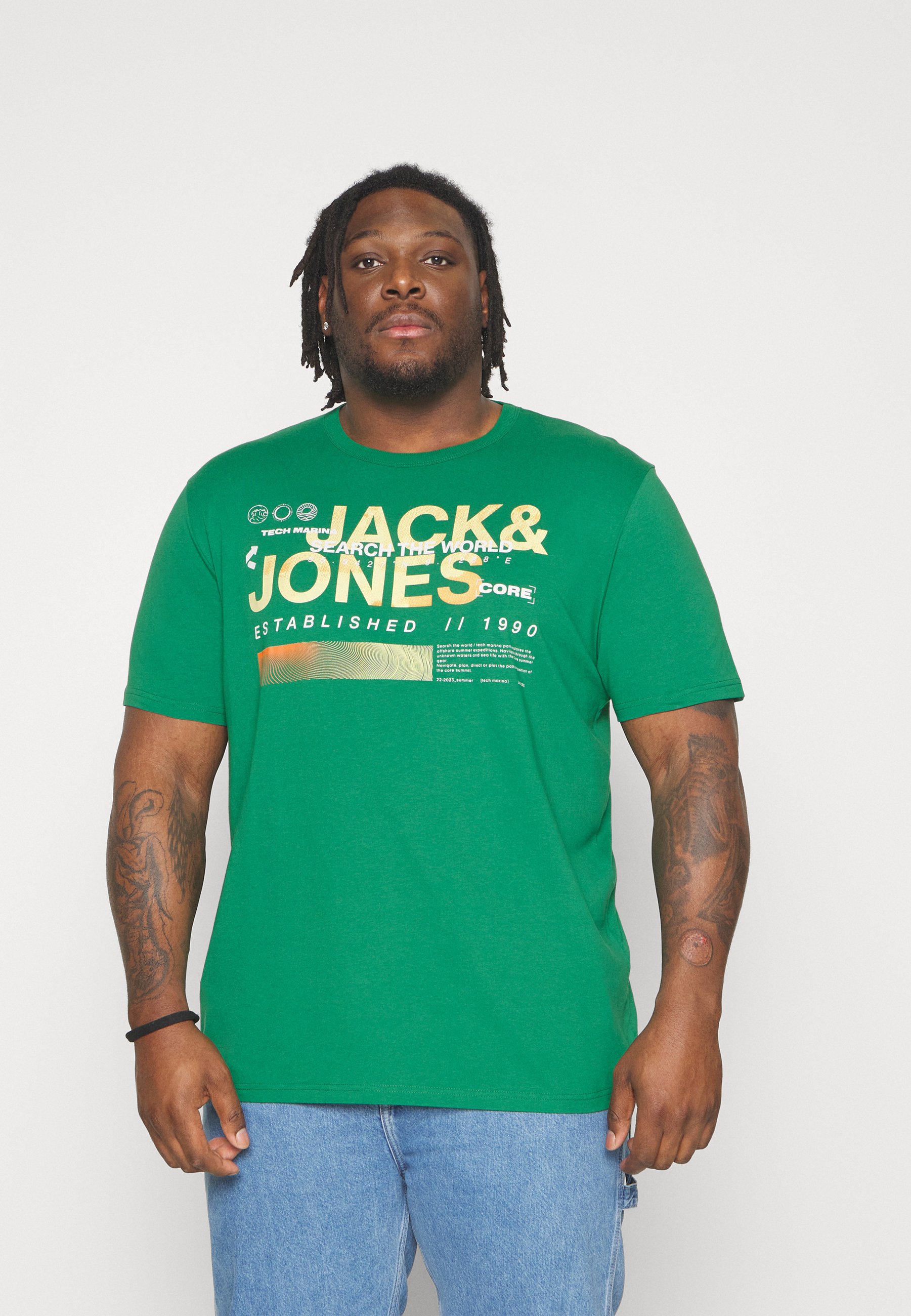 Jack &Jones WATER TEE  - Print T-shirt - verdant green/green