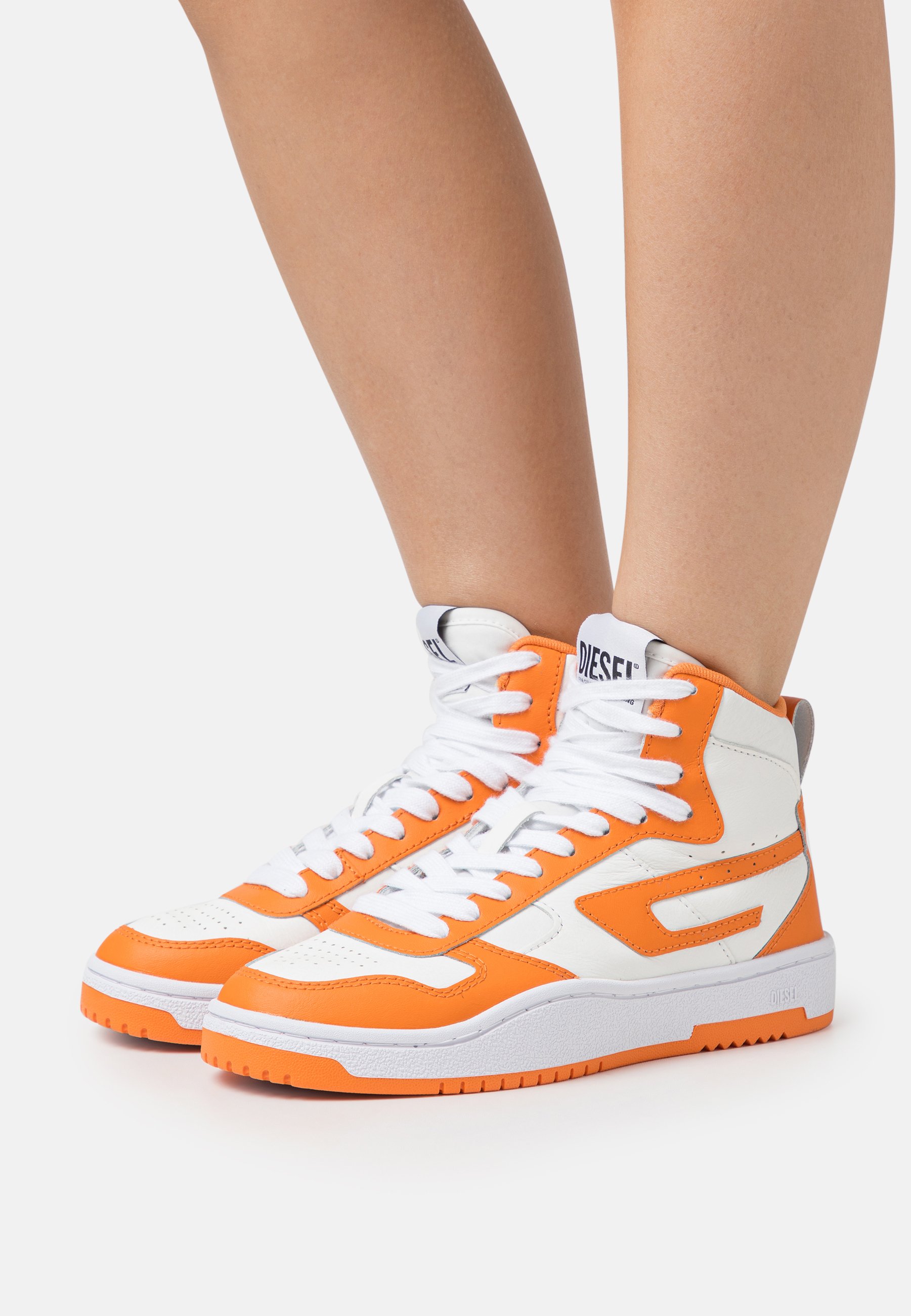 Diesel S-UKIYO V2 MID W - High-top trainers - white/orange/white