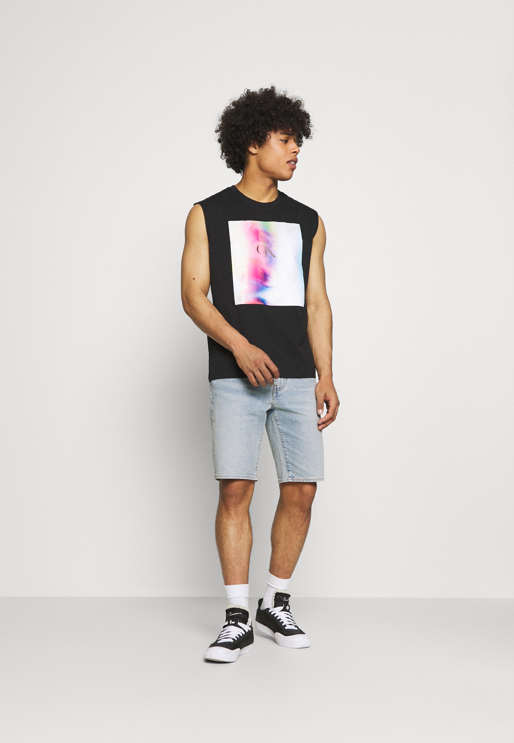 Levi's® 405 STANDARD - Denim shorts - punch line philosophers cloud/light-blue denim