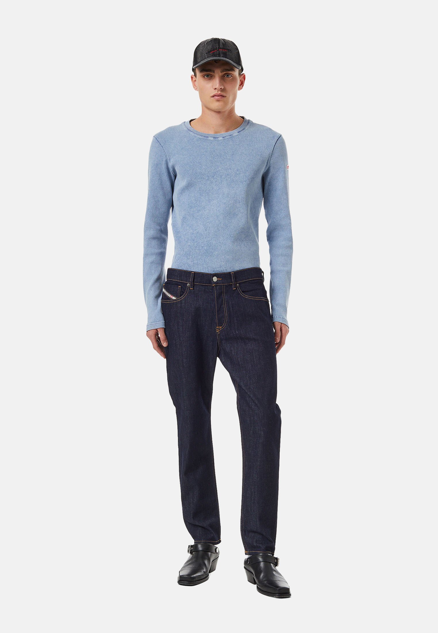 Diesel FINING  - Slim fit jeans - dark blue/dark-blue denim