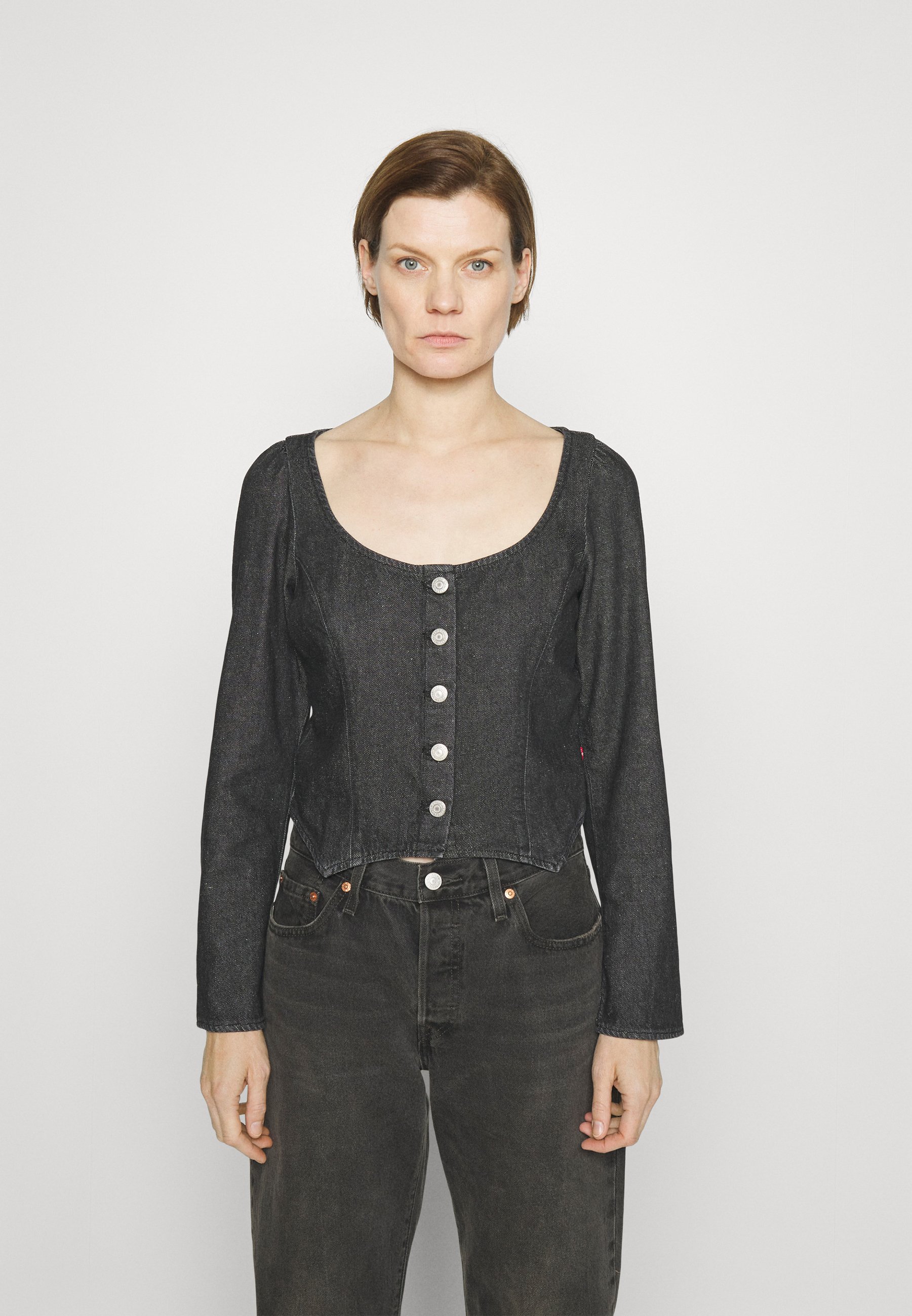 Levi's® CORSET BLOUSE - Blouse - night is black/black denim