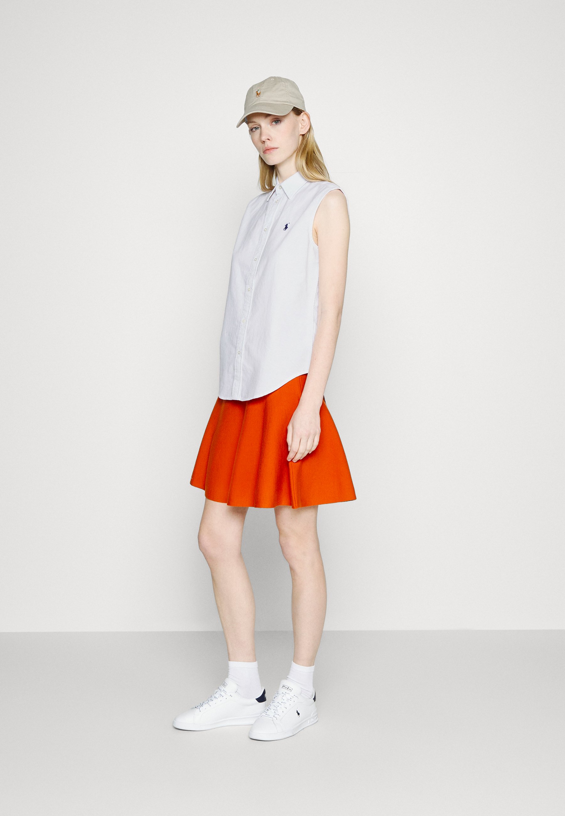 Polo Ralph Lauren SLEEVELESS BUTTON FRONT SHIRT - Button-down blouse - white