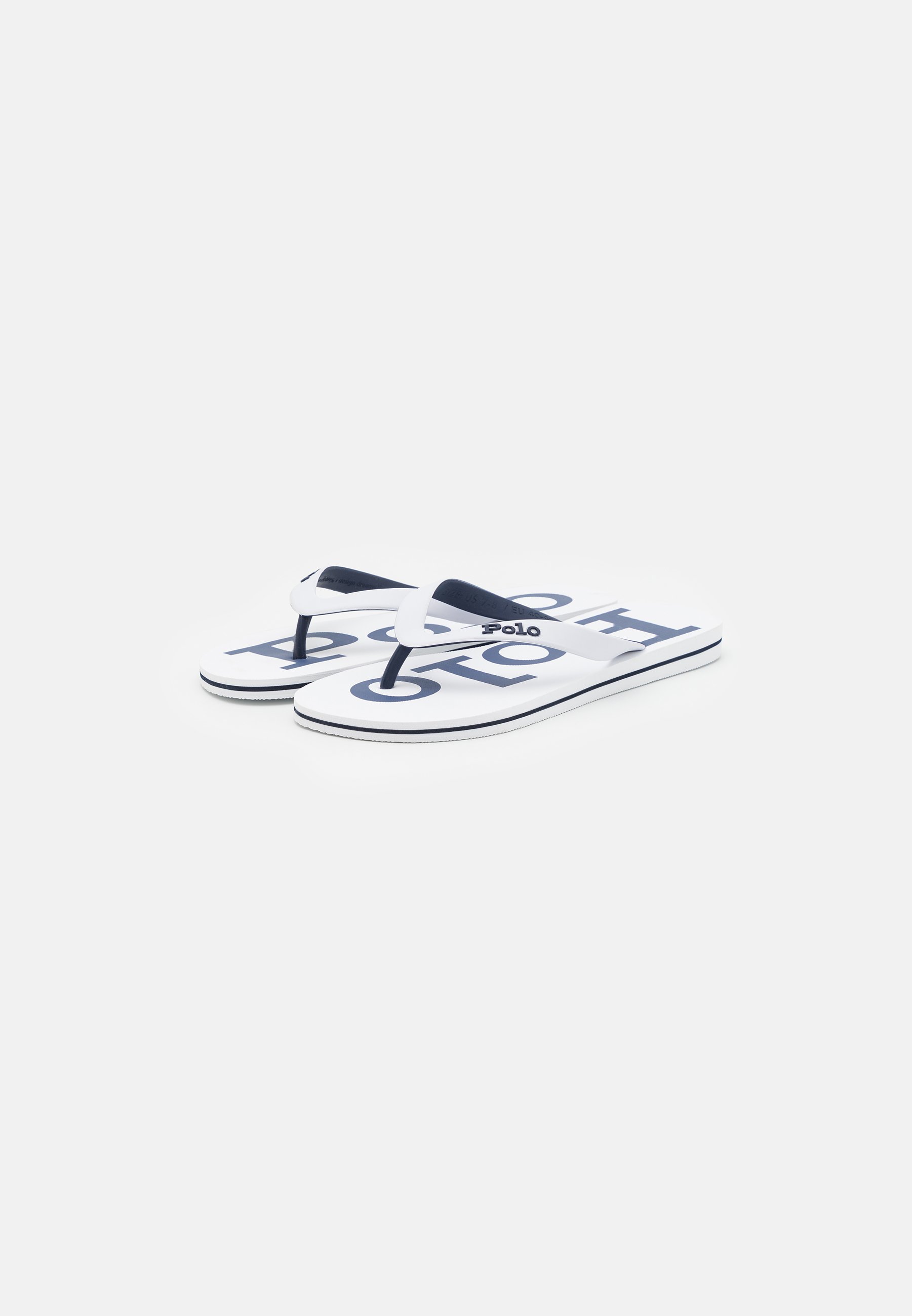 Polo Ralph Lauren BOLT CASUAL UNISEX - Pool shoes - white/newport navy/white