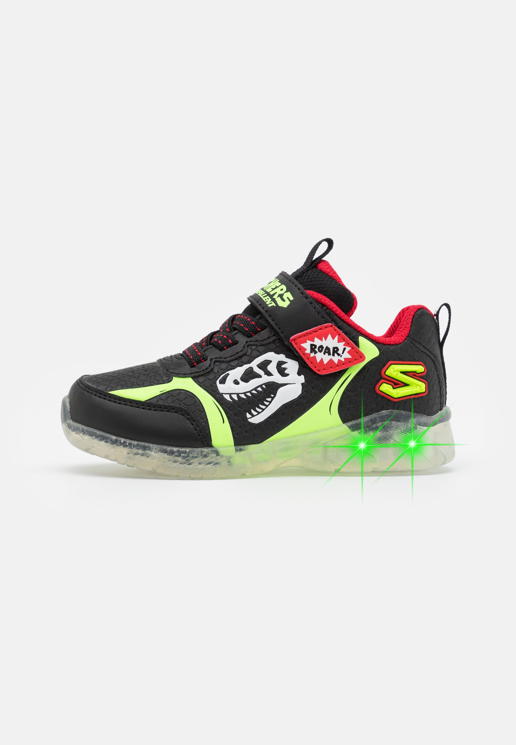 Skechers ILLUMI-BRIGHTS - Trainers - black/lime//red/black