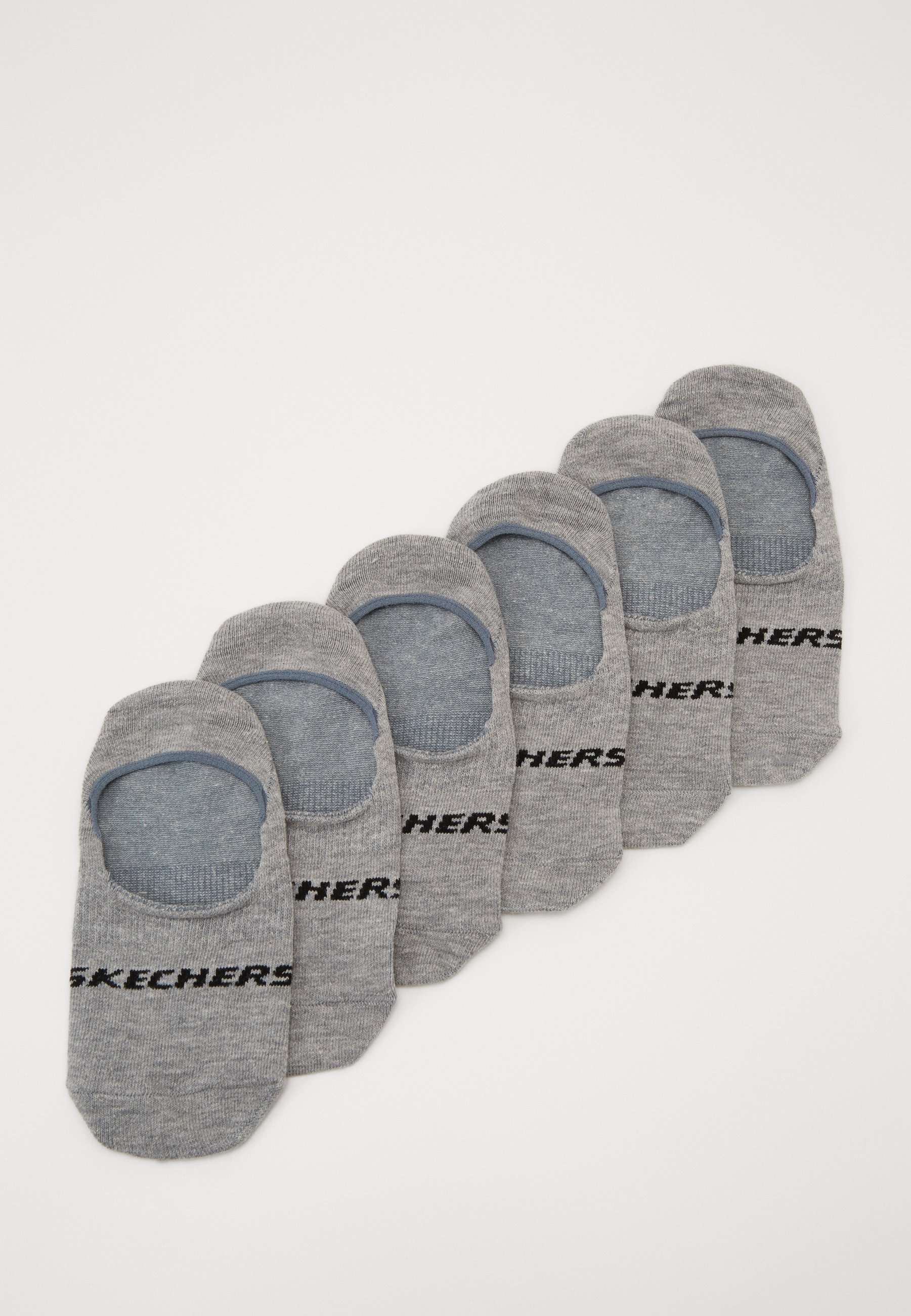 Skechers BASIC FOOTIES VENTILATION 6PACK - Trainer socks - light grey melange/light grey