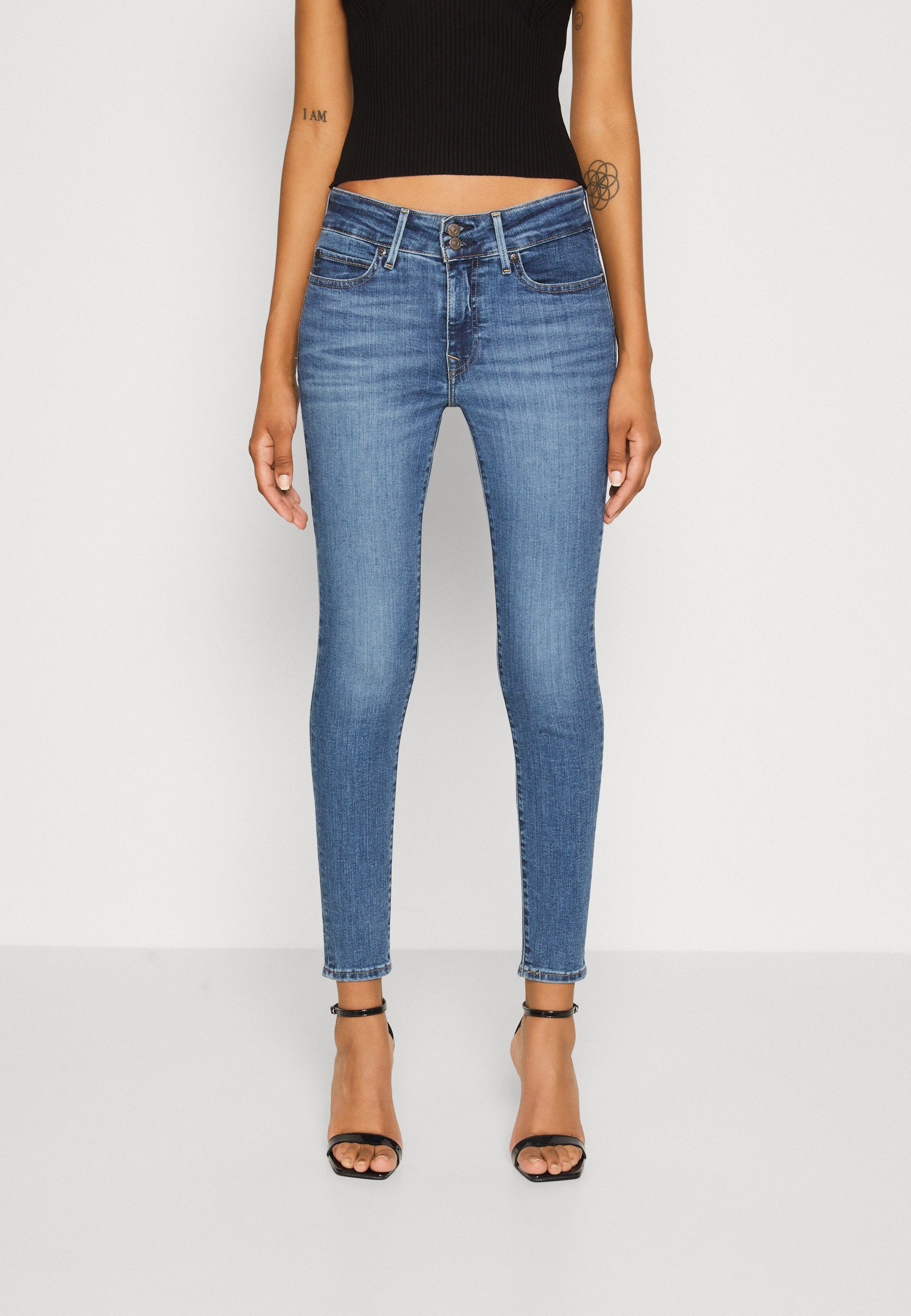 Levi's® 711™ DOUBLE BUTTON - Jeans Skinny Fit - medium indigo/blue denim
