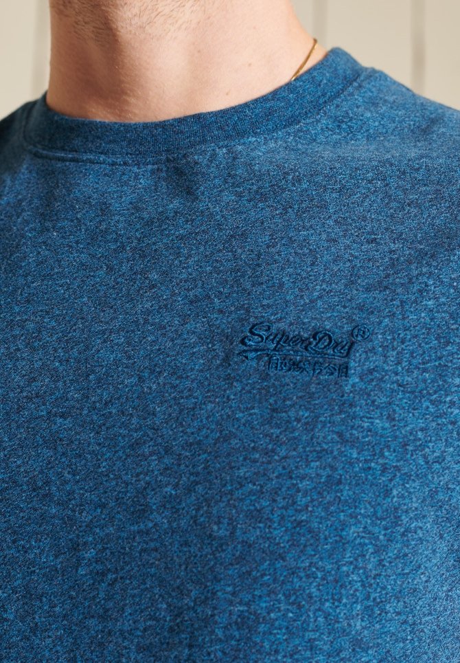 Superdry VINTAGE LOGO EMB - Basic T-shirt - charred teal grit/blue denim