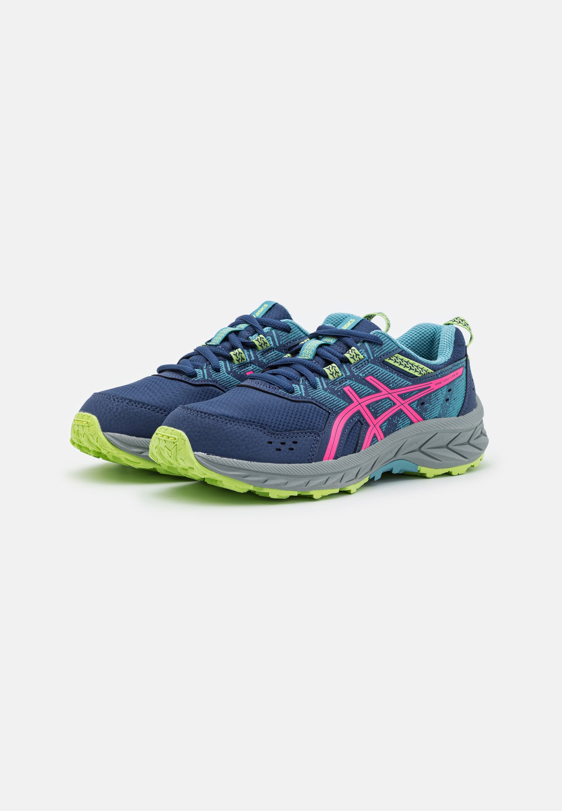 ASICS PRE VENTURE 9 UNISEX - Trail running shoes - deep ocean/hot pink/blue