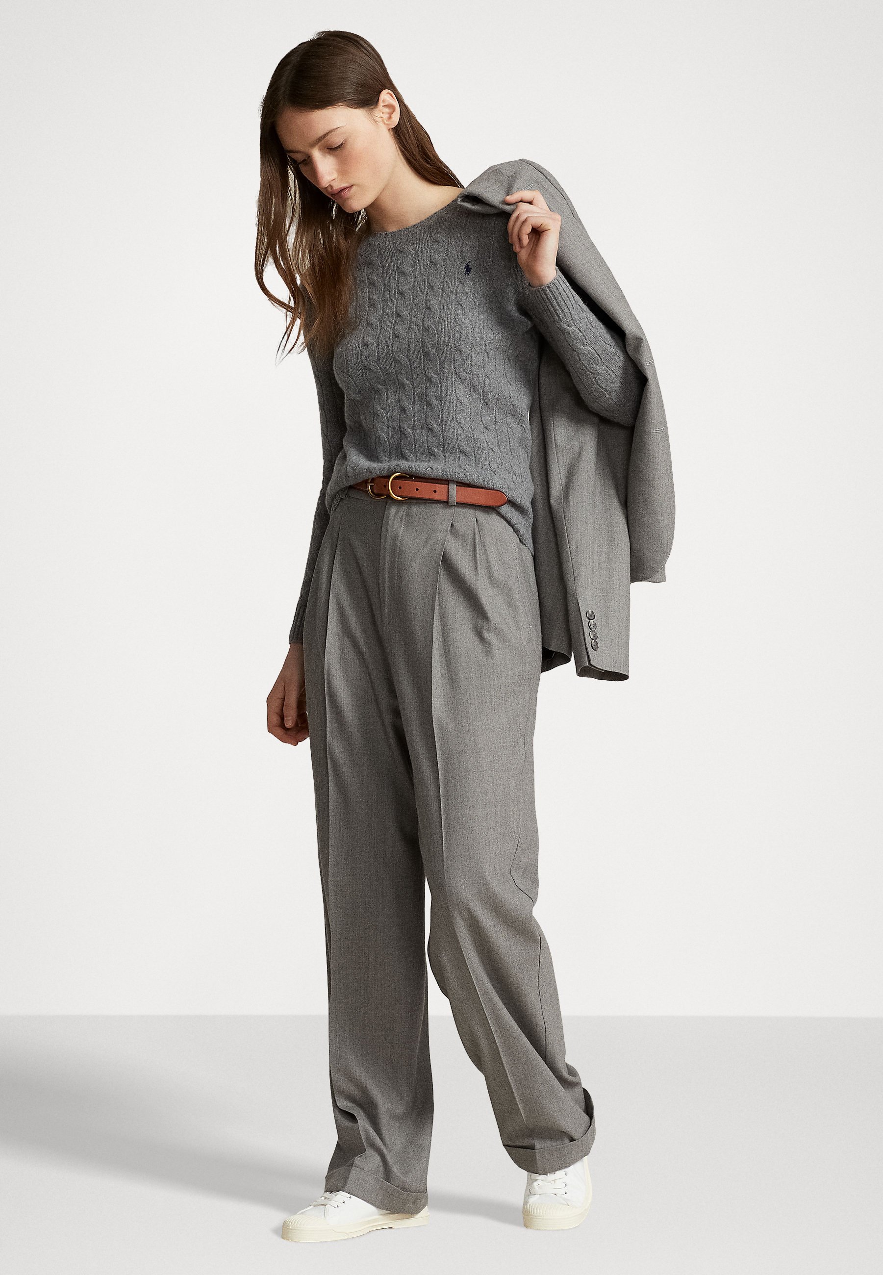 Polo Ralph Lauren JULIANNA LONG SLEEVE - Jumper - battalion grey heather/grey