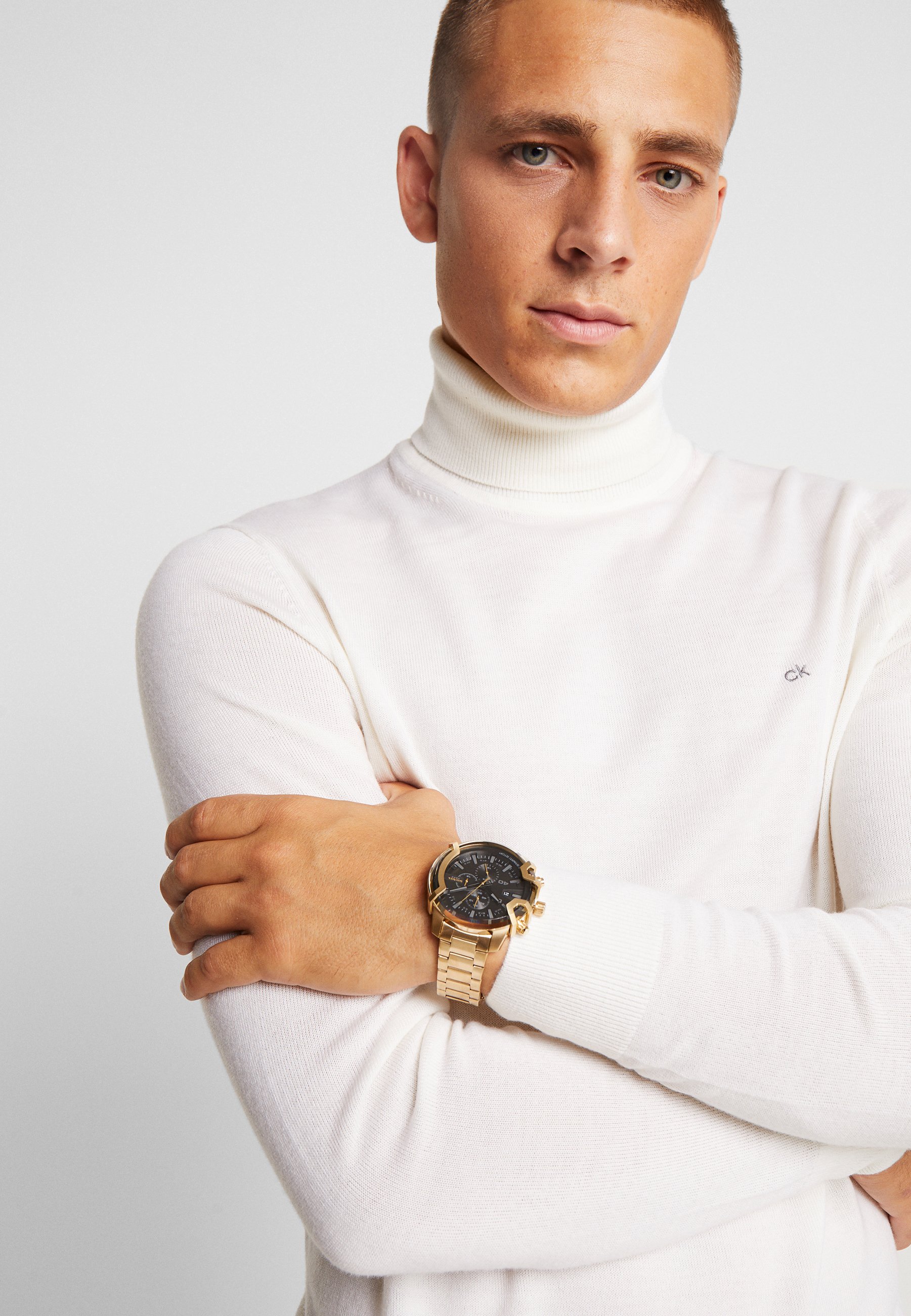 Diesel GRIFFED - Chronograph watch - gold-coloured
