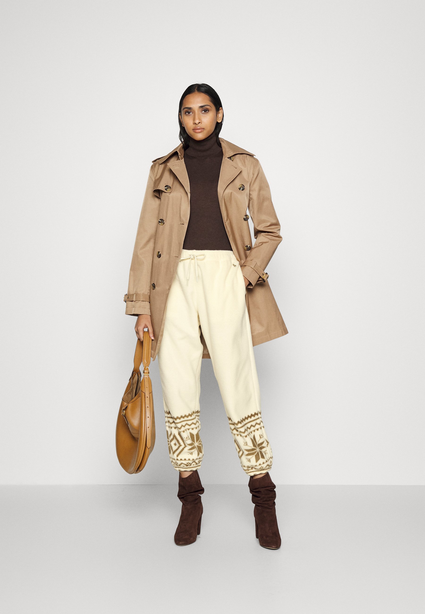 Polo Ralph Lauren ATHLETIC - Tracksuit bottoms - guide cream/off-white