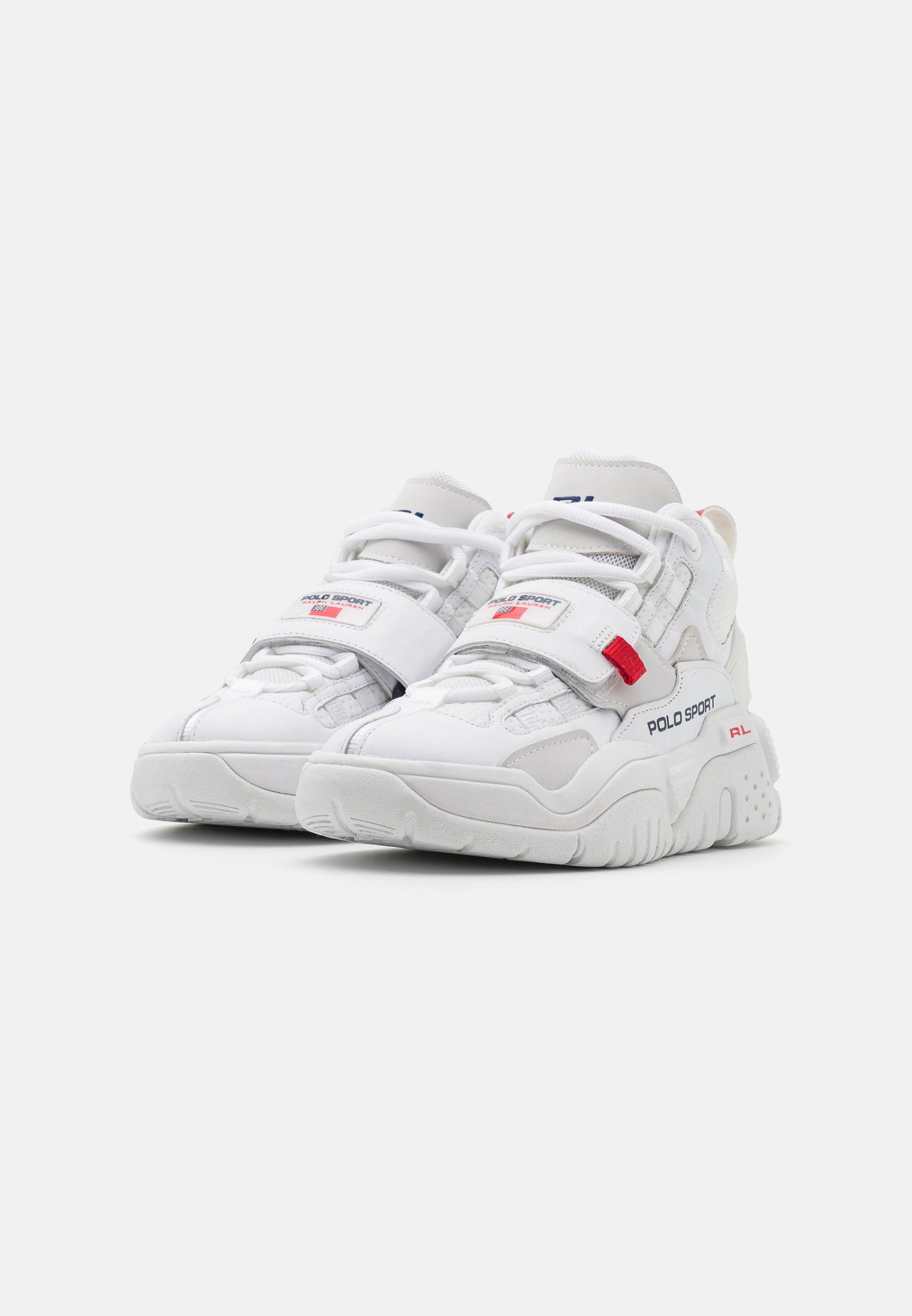 Polo Ralph Lauren TOP LACE UNISEX - High-top trainers - white/navy/red/white
