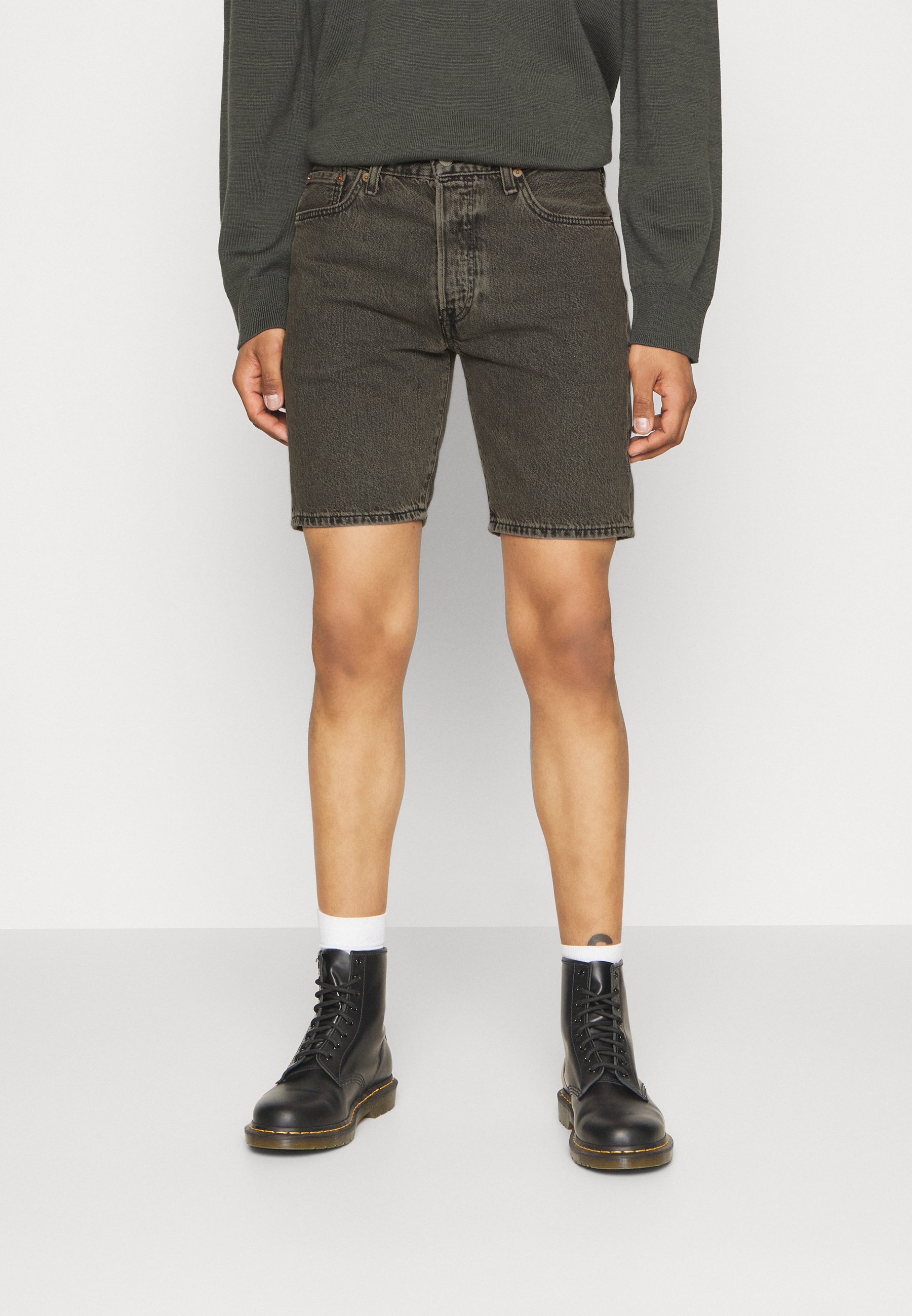 Levi's® 501® ORIGINAL - Denim shorts - black worn/black denim