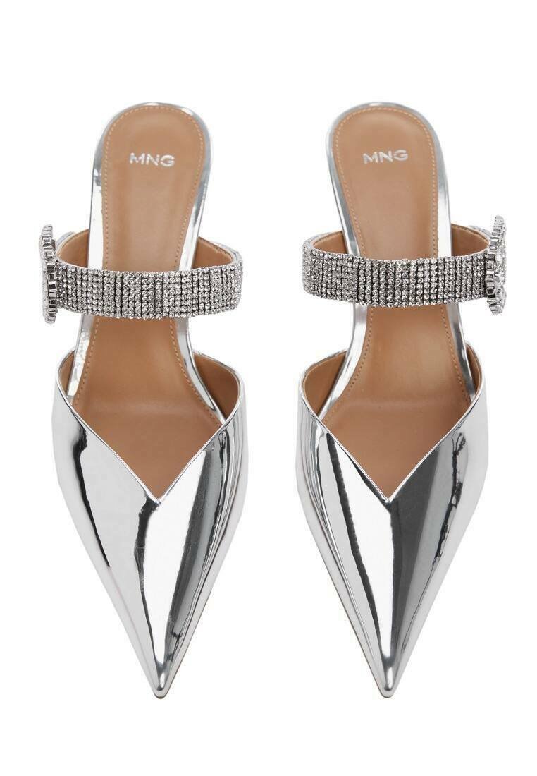 Mango PIC - Heeled mules - zilver/silver-coloured