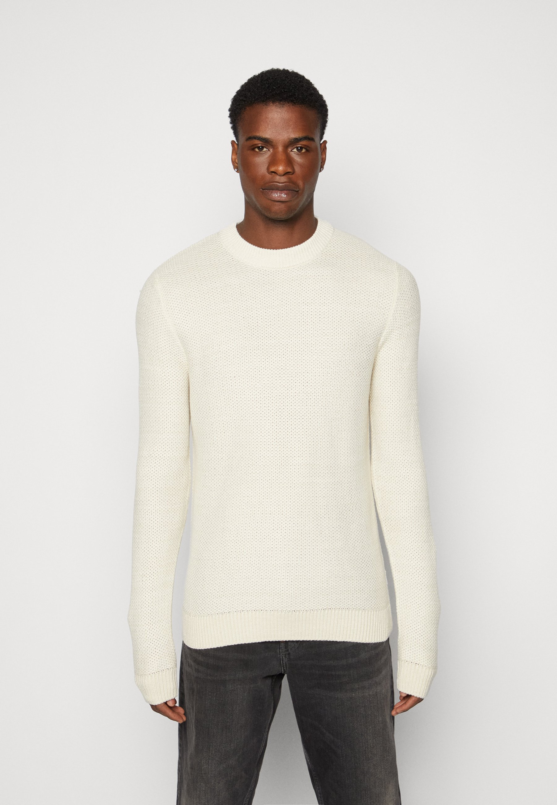Jack &Jones JORBLAKE CREW NECK - Jumper - moonbeam/off-white