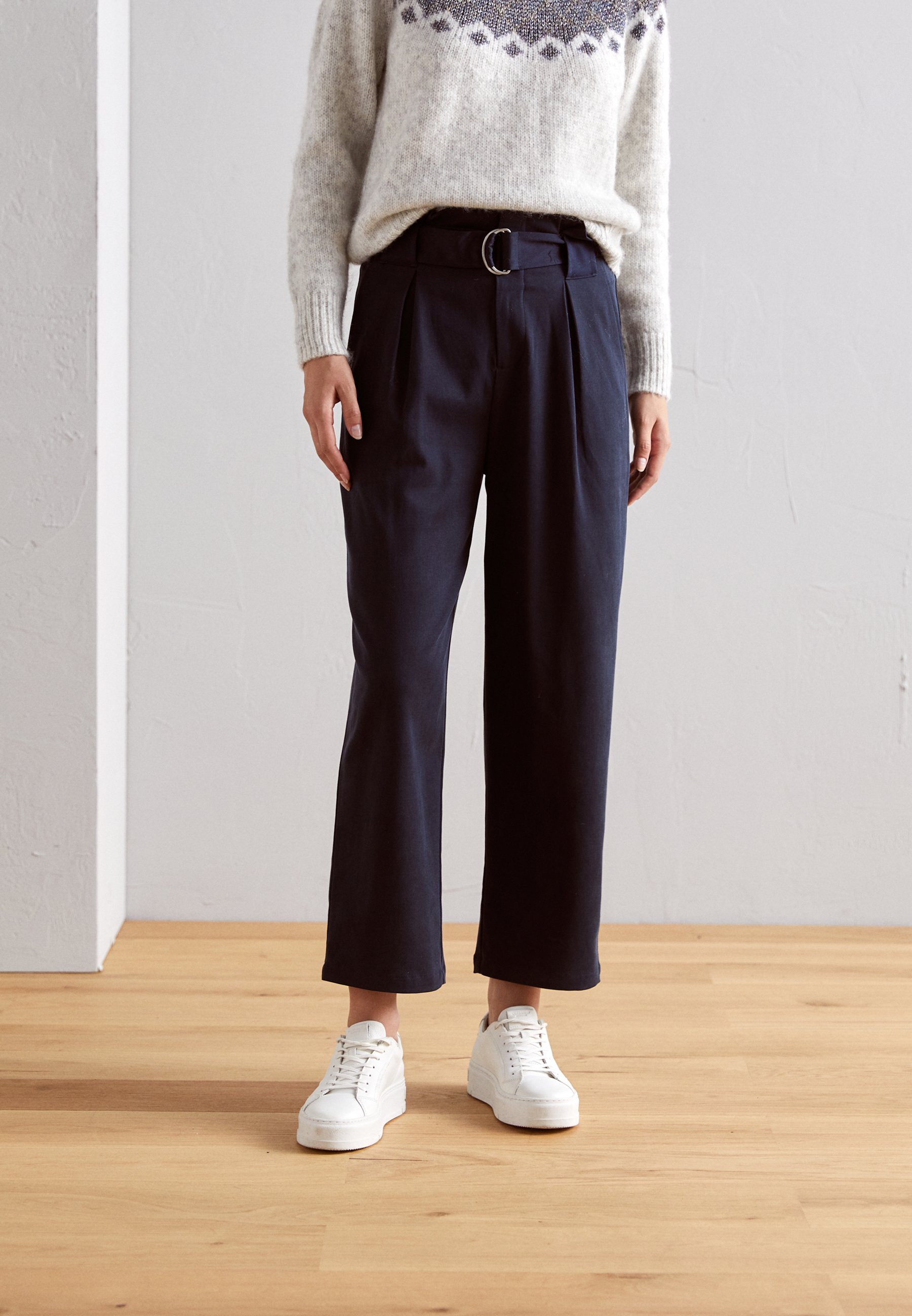Scotch & Soda LEG PAPER BAG PANT - Trousers - dark blue