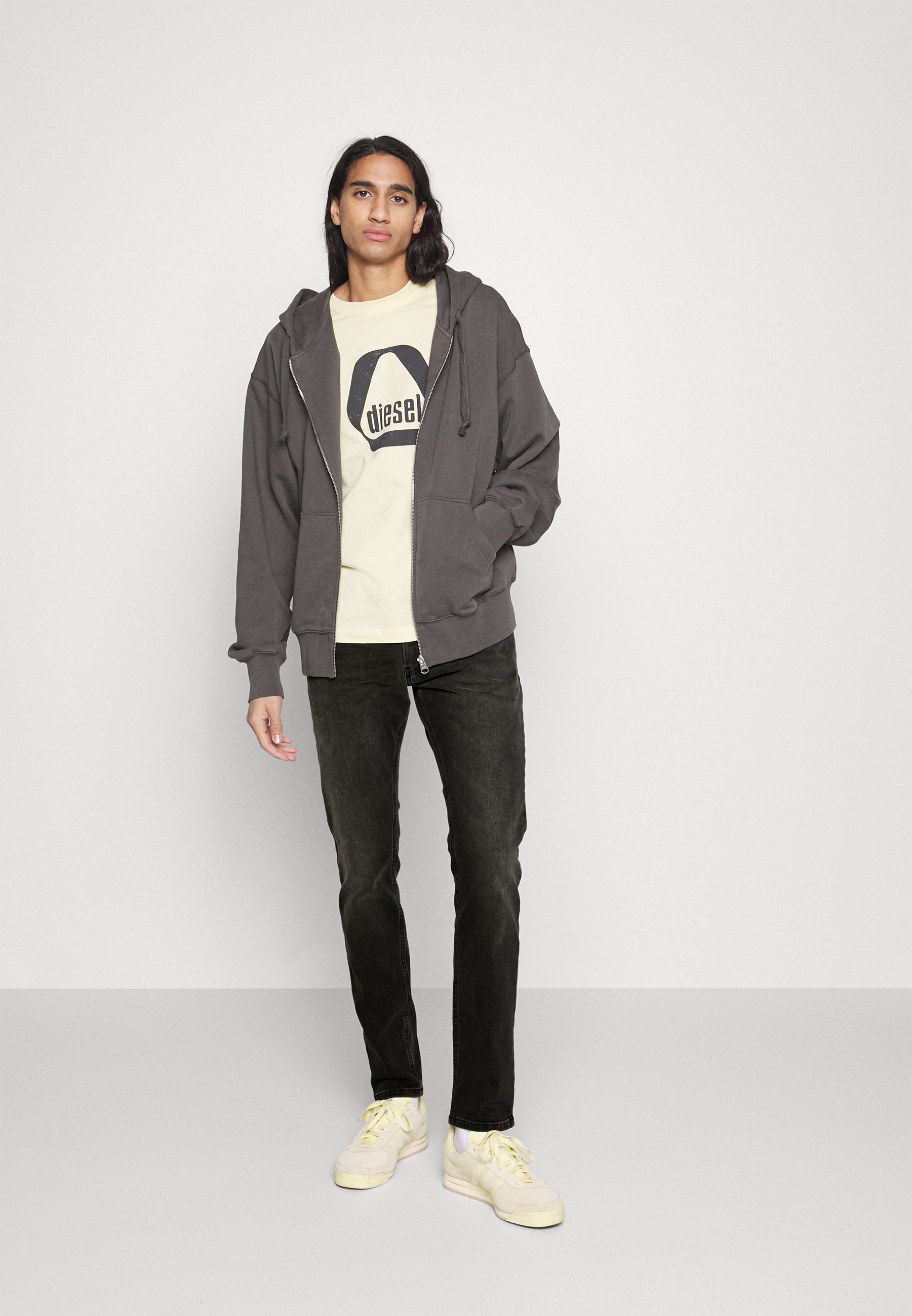 Diesel D-LUSTER - Slim fit jeans - black/gray/black denim