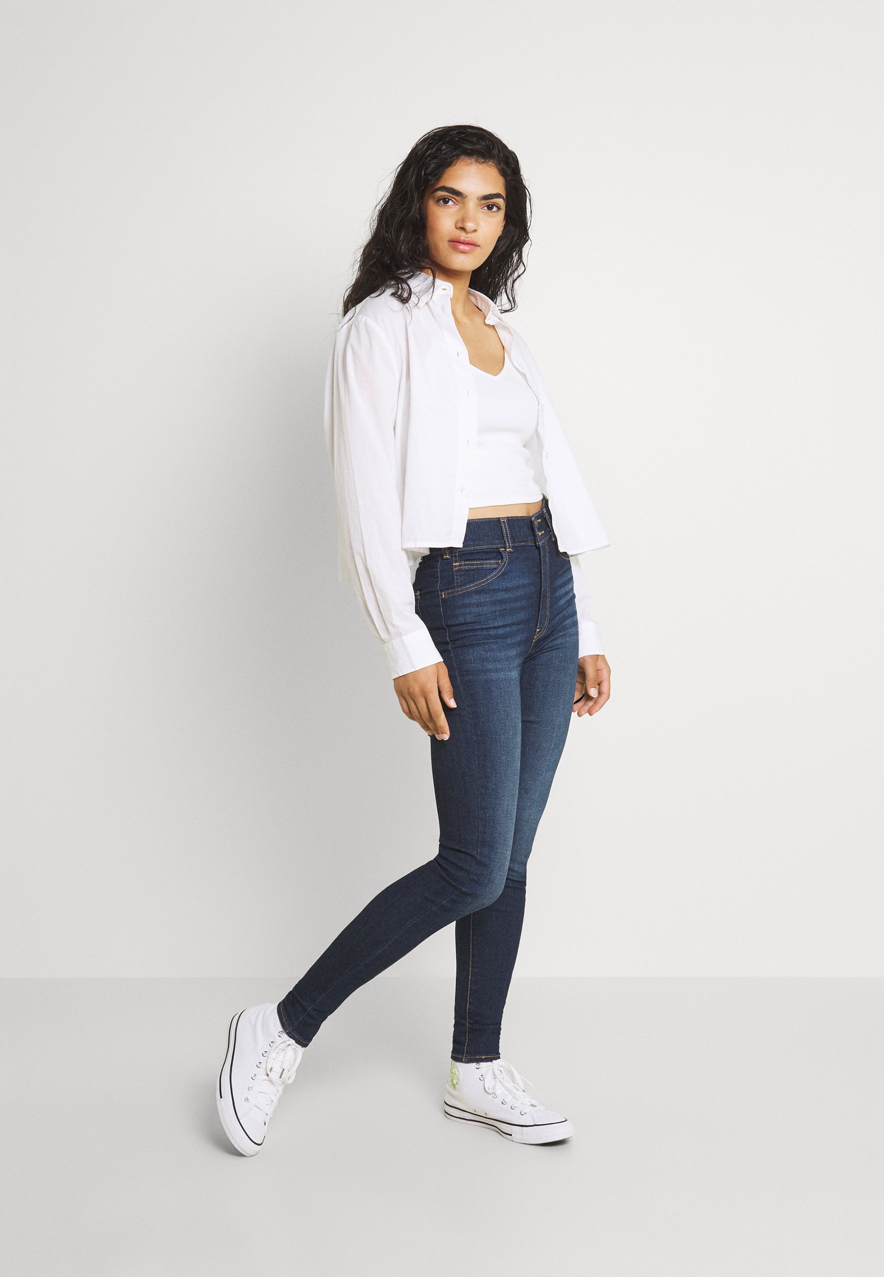 Levi's® MILE HIGH TAB - Jeans Skinny Fit - de ja vu/dark-blue denim