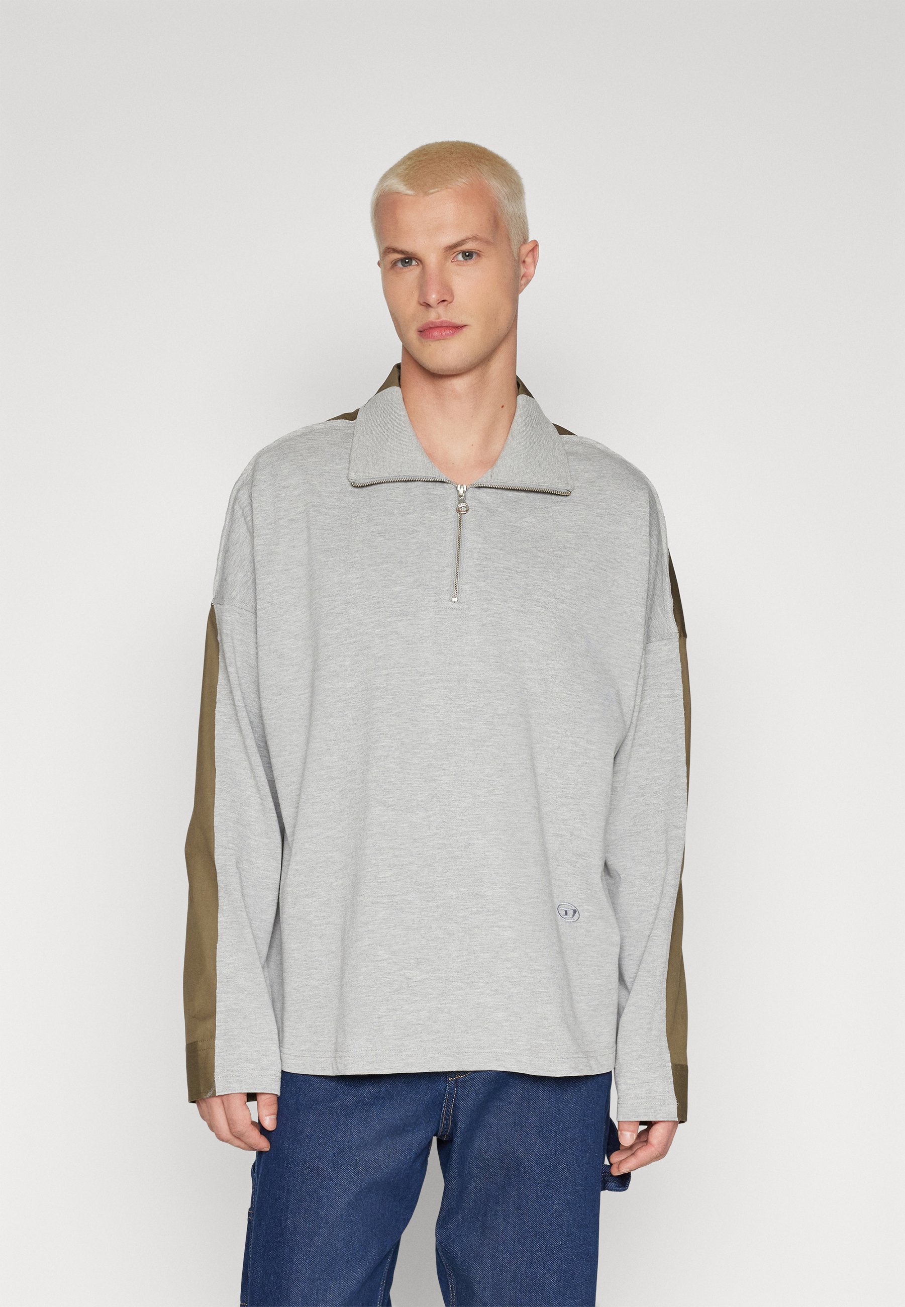 Diesel GAND A RUNWAY - Long sleeved top - green/grey/khaki