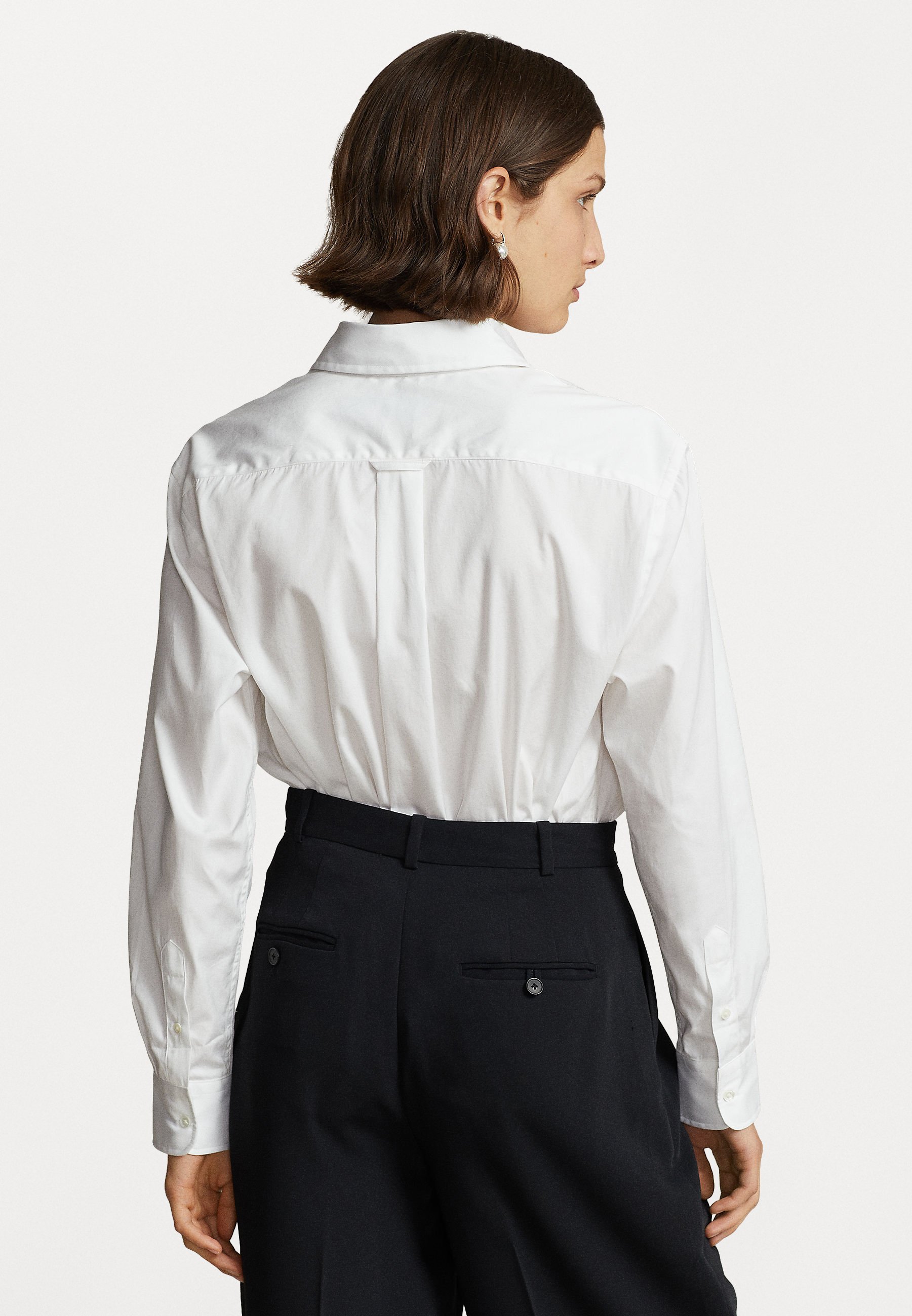 Polo Ralph Lauren LONG SLEEVE BUTTON FRONT SHIRT - Button-down blouse - white