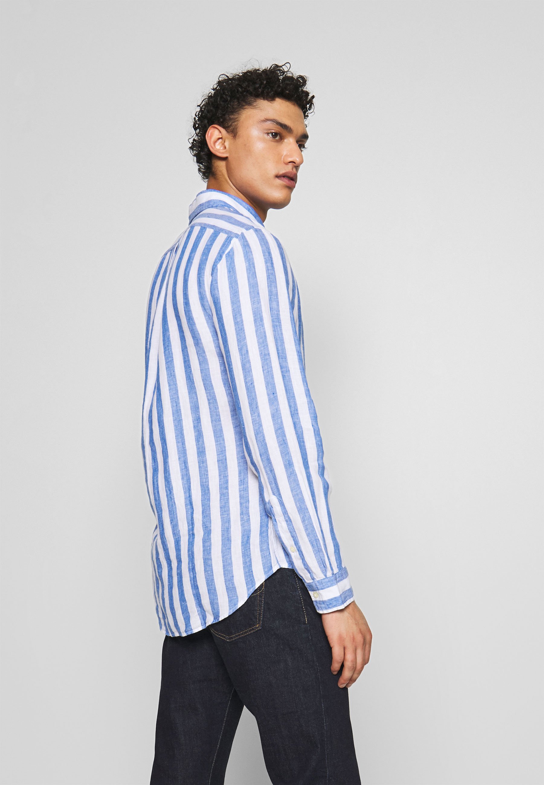 Polo Ralph Lauren STRIPE SLIM FIT - Shirt - blue/white/blue