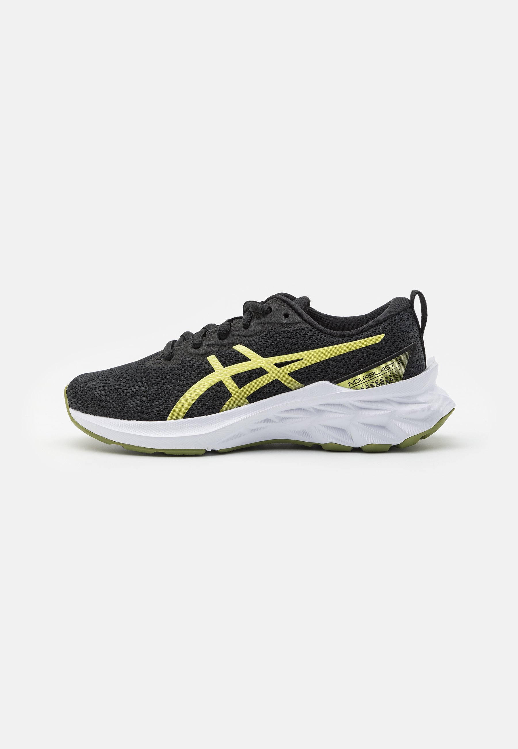 ASICS NOVABLAST 2 UNISEX - Competition running shoes - black/glow yellow/black