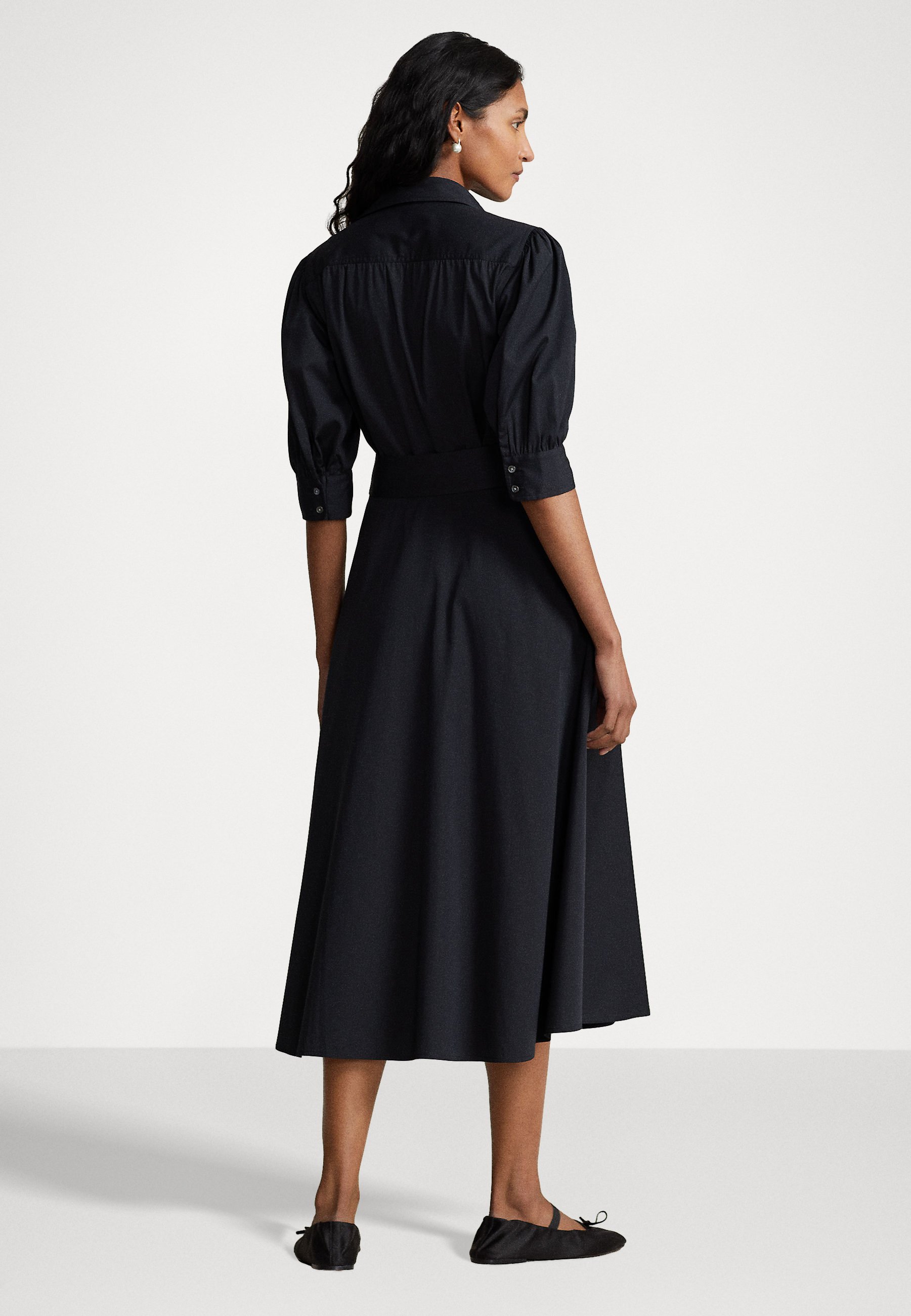 Polo Ralph Lauren SHORT SLEEVE - Shirt dress - black