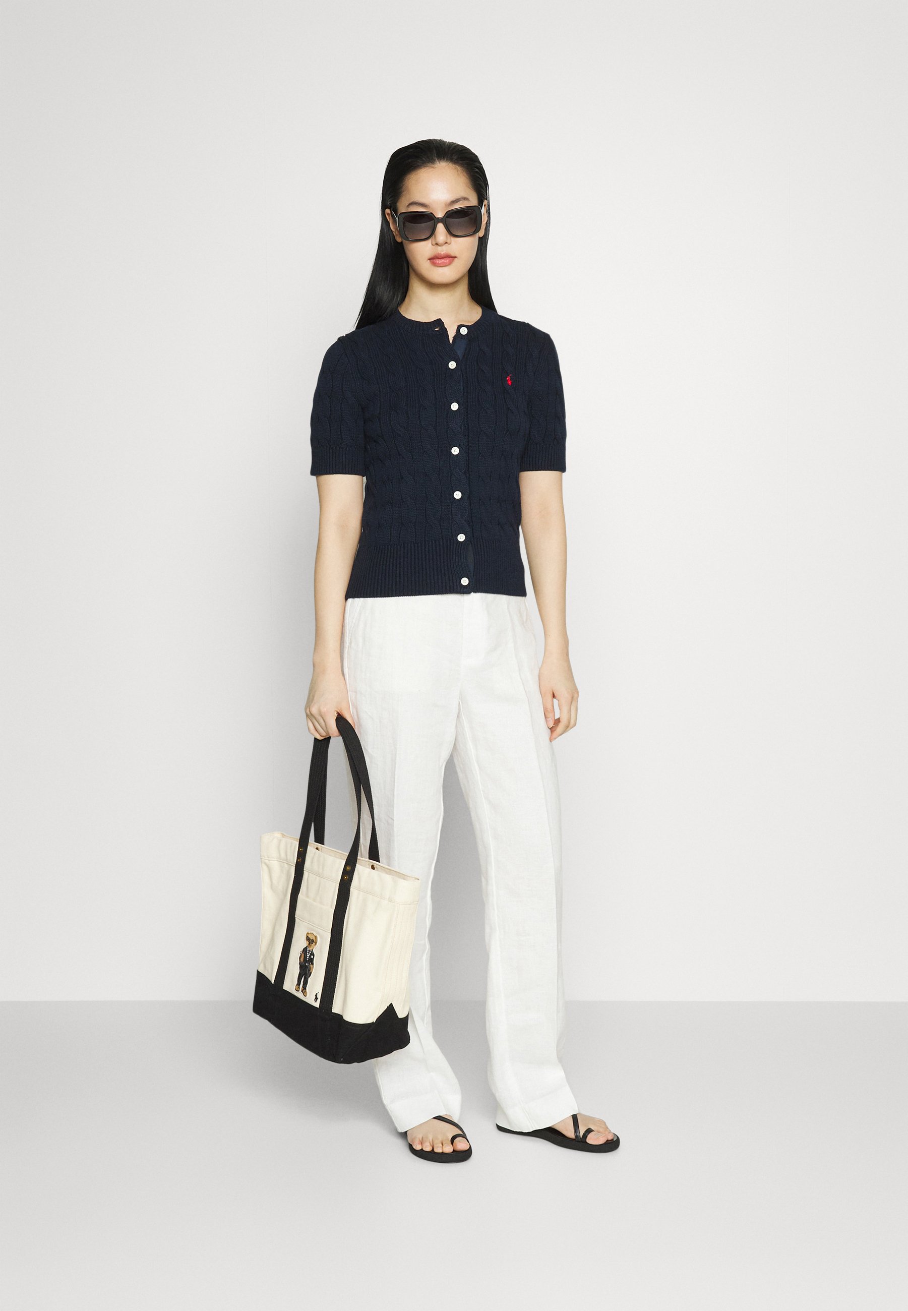 Polo Ralph Lauren SHORT SLEEVE CARDIGAN - Cardigan - hunter navy/blue