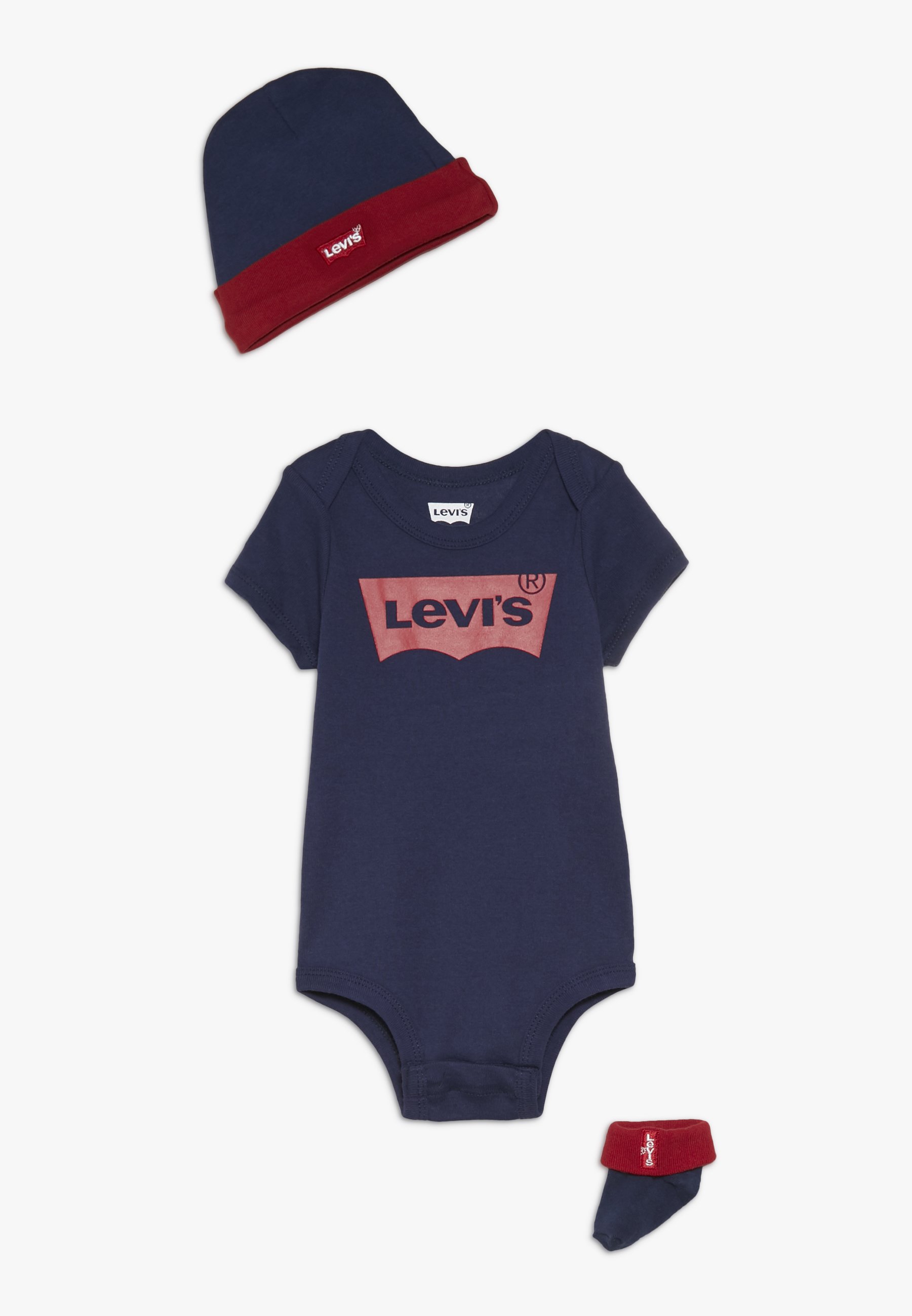 Levi's® CLASSIC BATWING INFANT BOOTIE BOXED SET - Beanie - dark blue