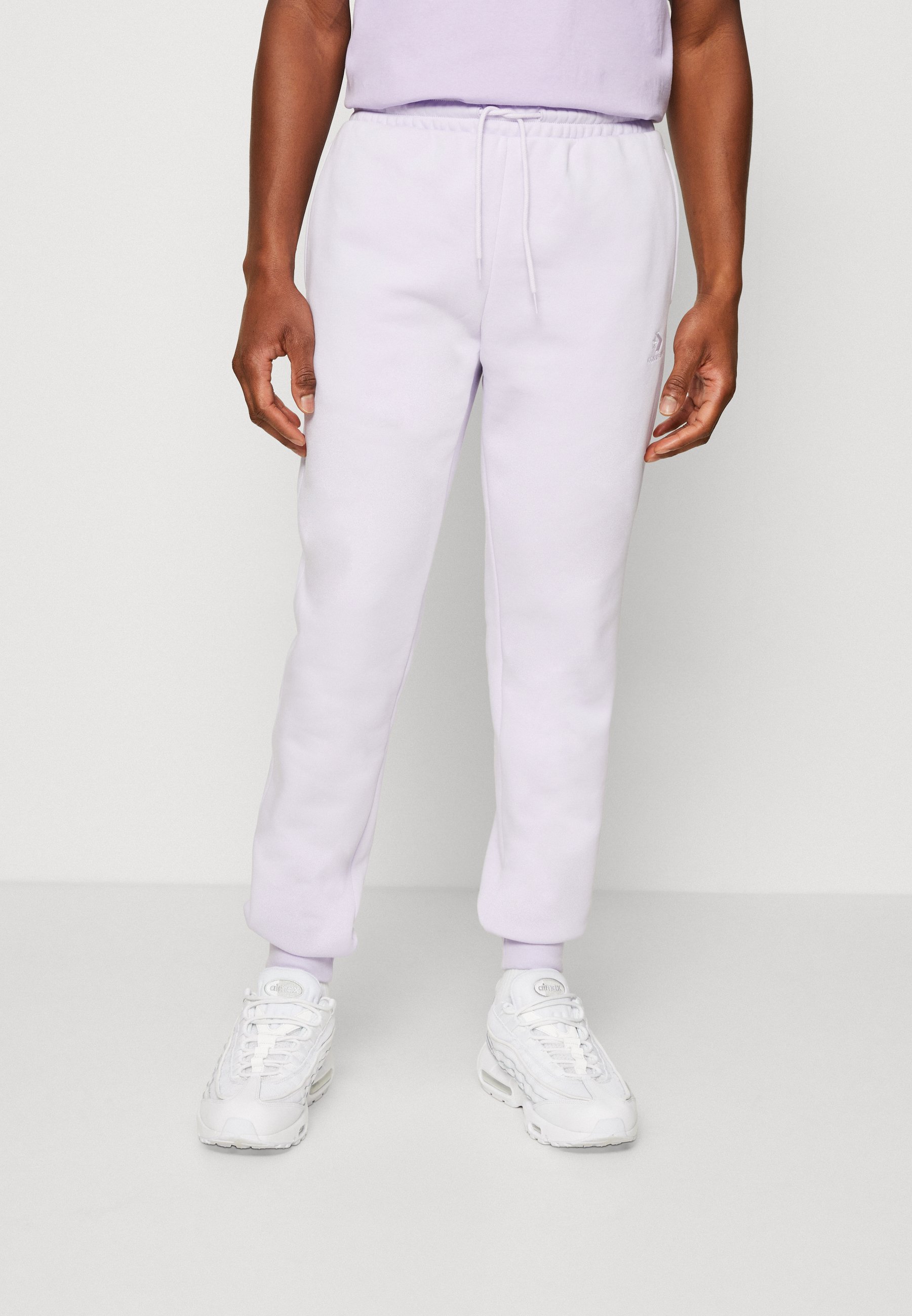 Converse GO TO EMBROIDERED STAR CHEVRON BRUSHED BACK UNISEX - Tracksuit bottoms - vapor violet/lilac