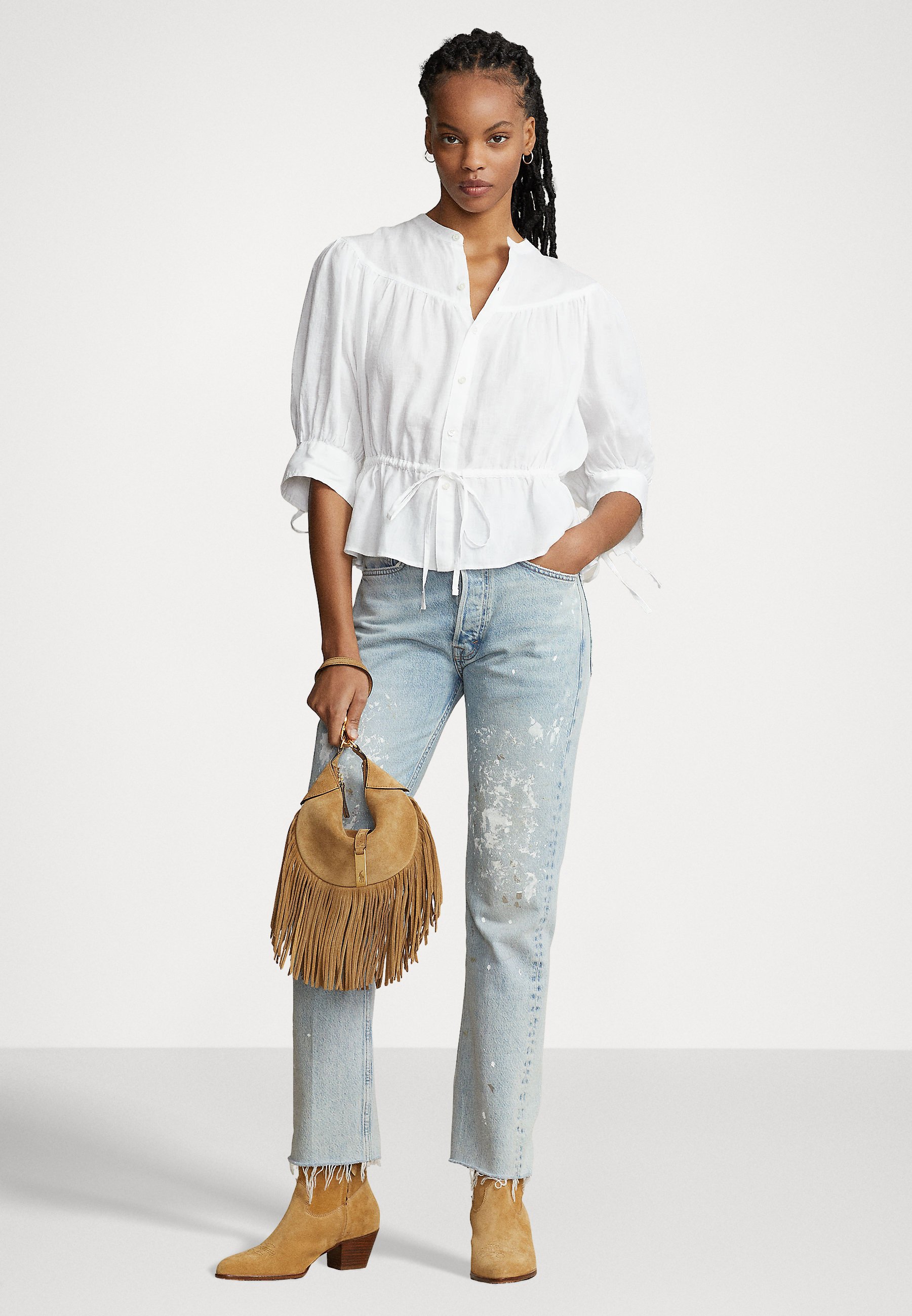 Polo Ralph Lauren SAIYA LONG SLEEVE BLOUSE - Blouse - white/off-white