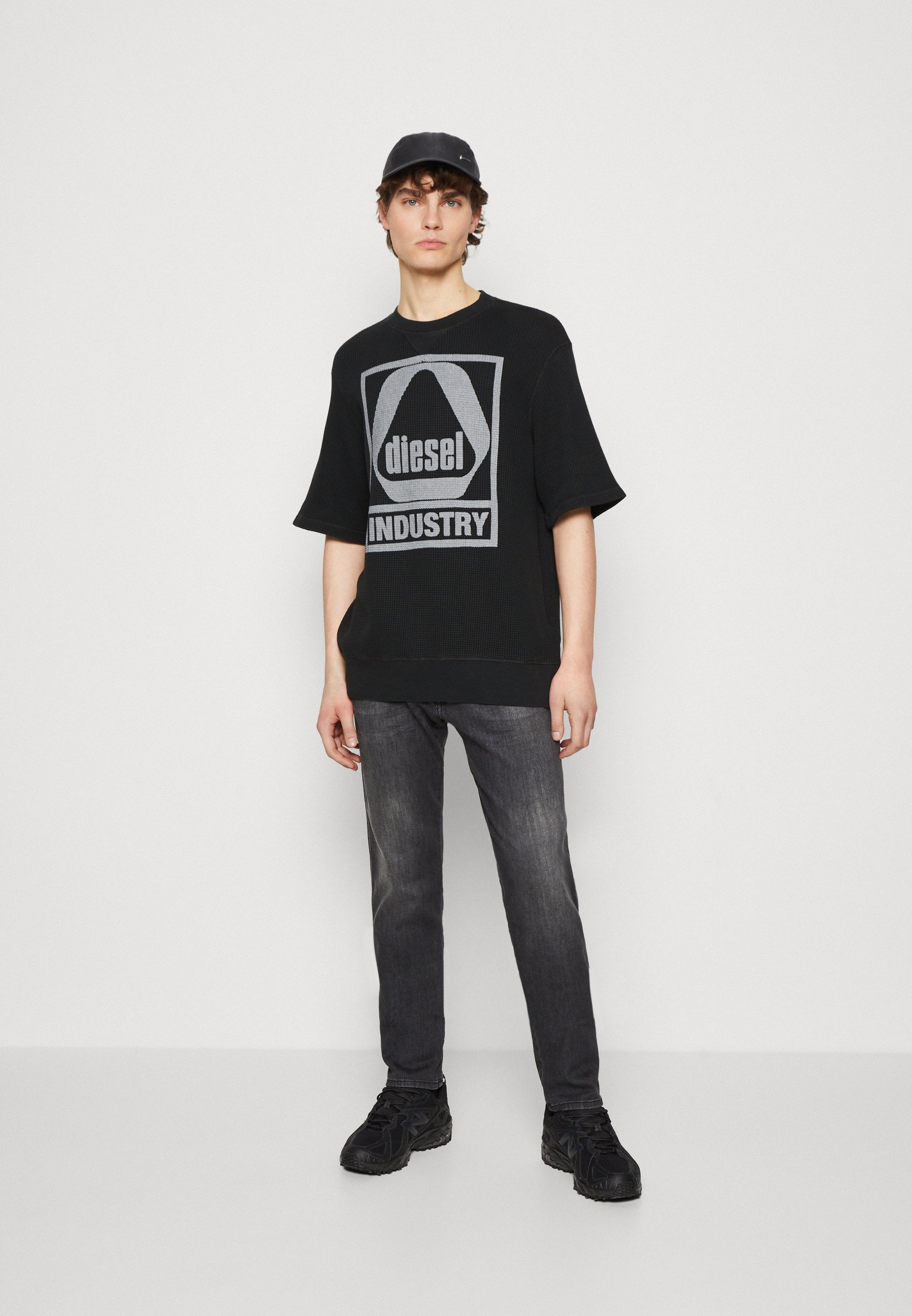 Diesel S-COOLWAF UNISEX - Print T-shirt - black