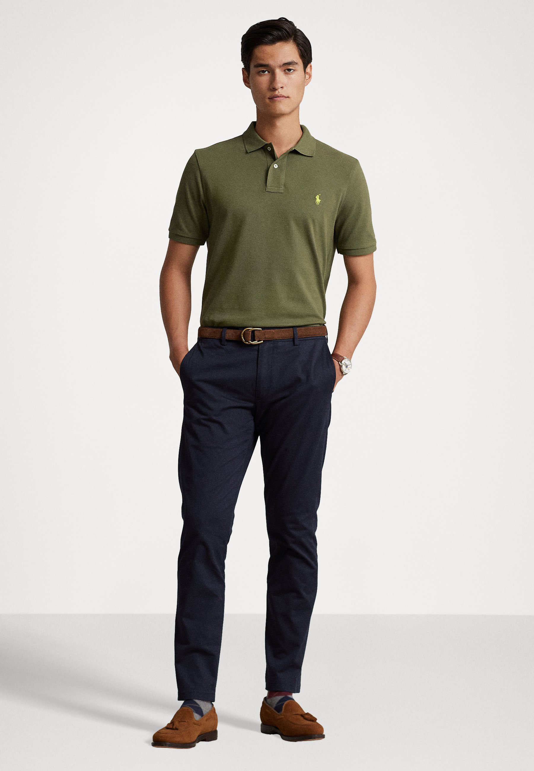 Polo Ralph Lauren SHORT SLEEVE - Polo shirt - dark sage/beige