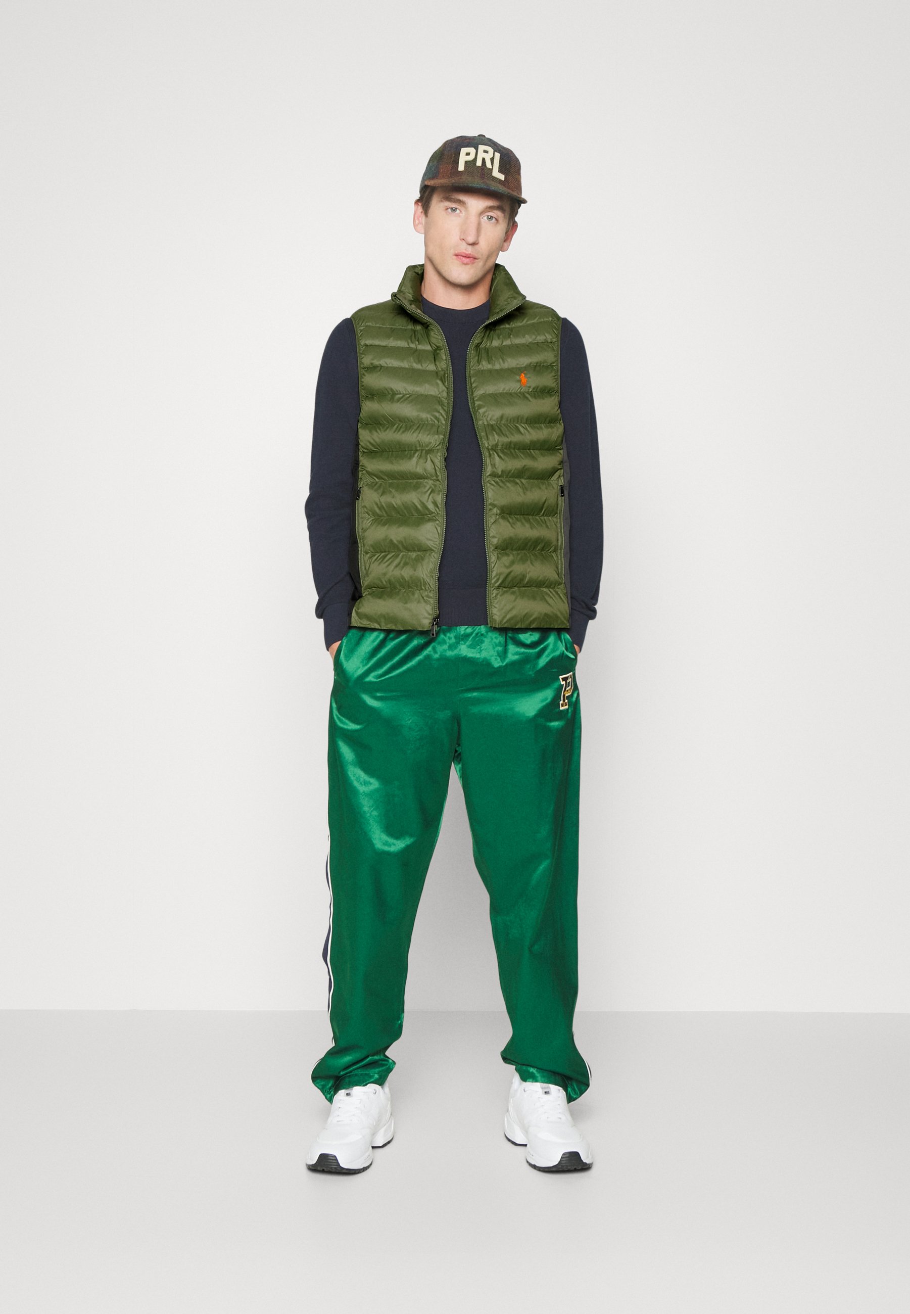 Polo Ralph Lauren WATER-REPELLENT PACKABLE WAISTCOAT - Waistcoat - dark sage/beige