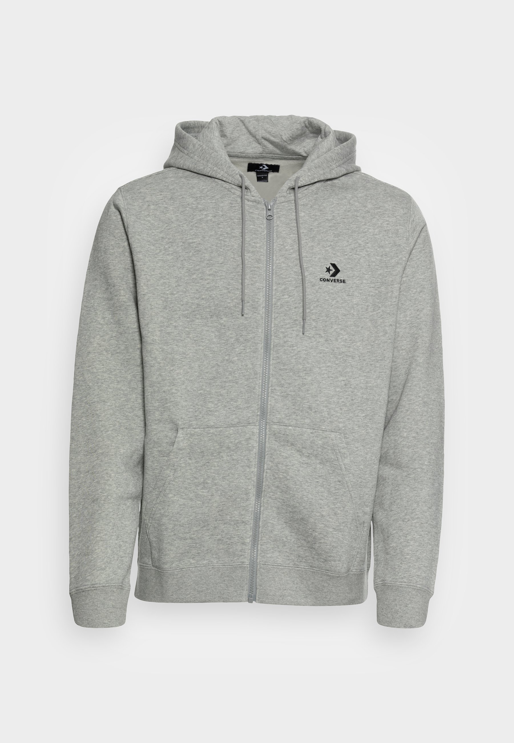 Converse EMBROIDERED STAR CHEVRON BRUSHED BACK ZIP HOODIE UNISEX - Zip-up sweatshirt - grey