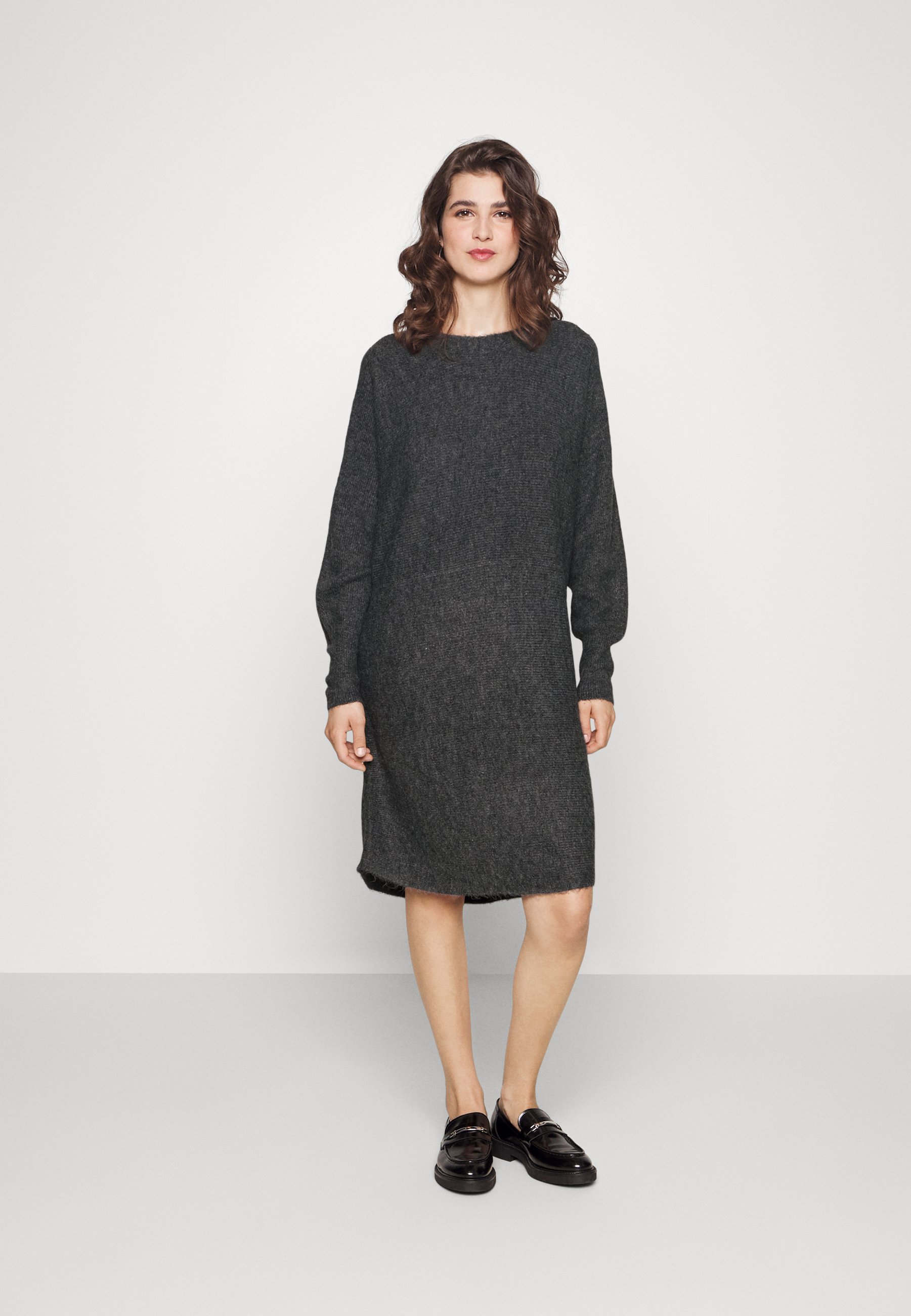 Vero Moda VMRUBELLEFILE BOAT SHORT DRESS LOW - Jumper dress - medium grey/grey denim