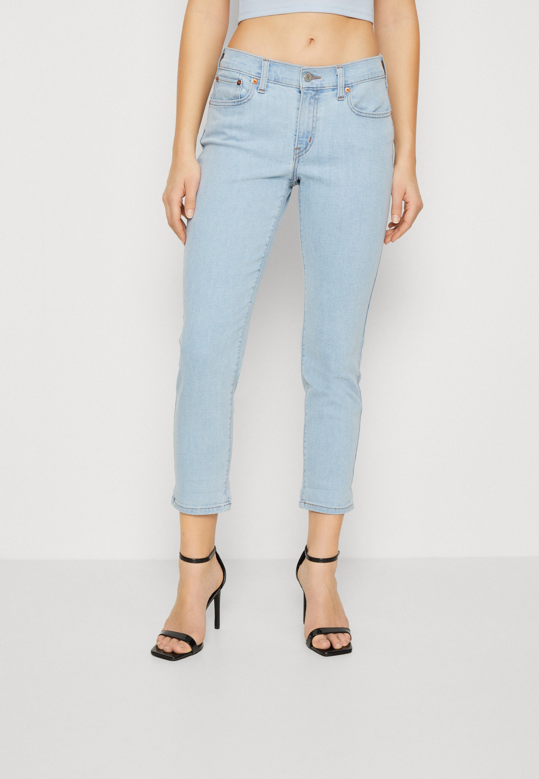 Levi's® MID RISE BOYFRIEND - Slim fit jeans - lapis outsider clean hem/light-blue denim