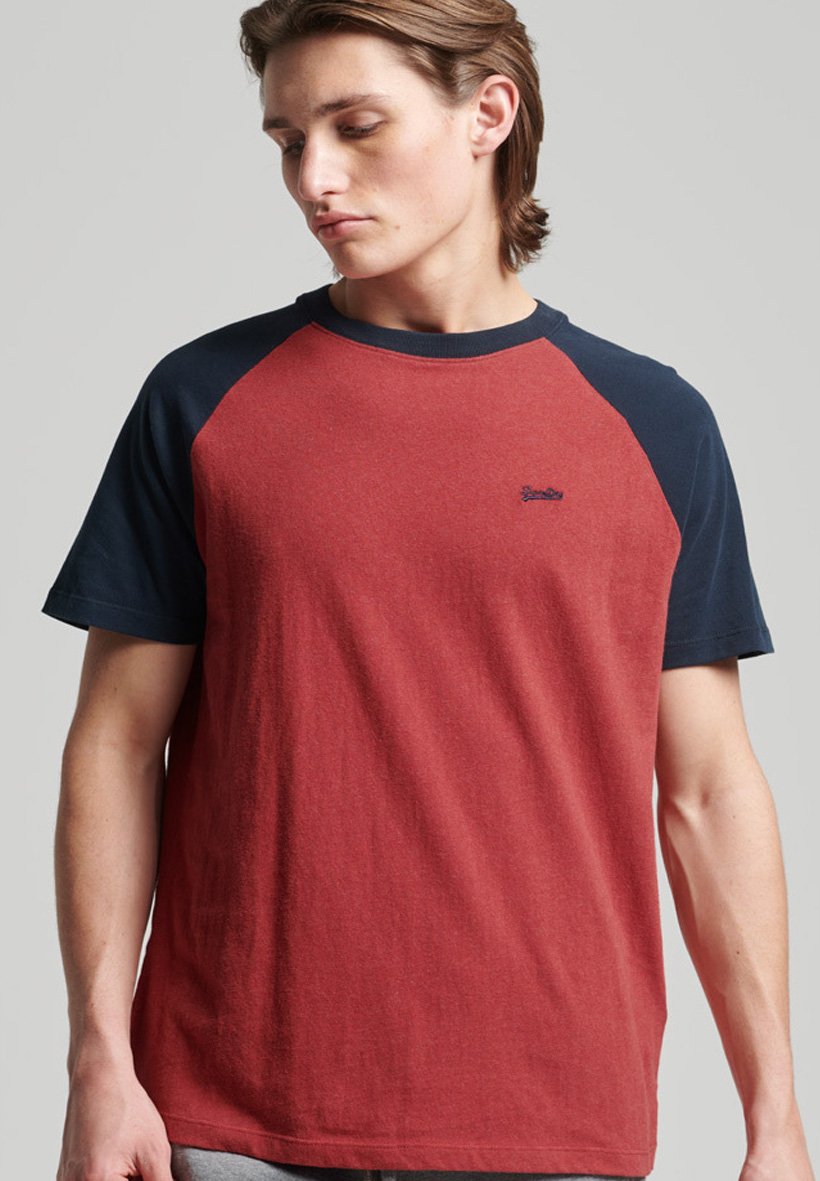 Superdry Print T-shirt - hike red marl eclipse navy/red