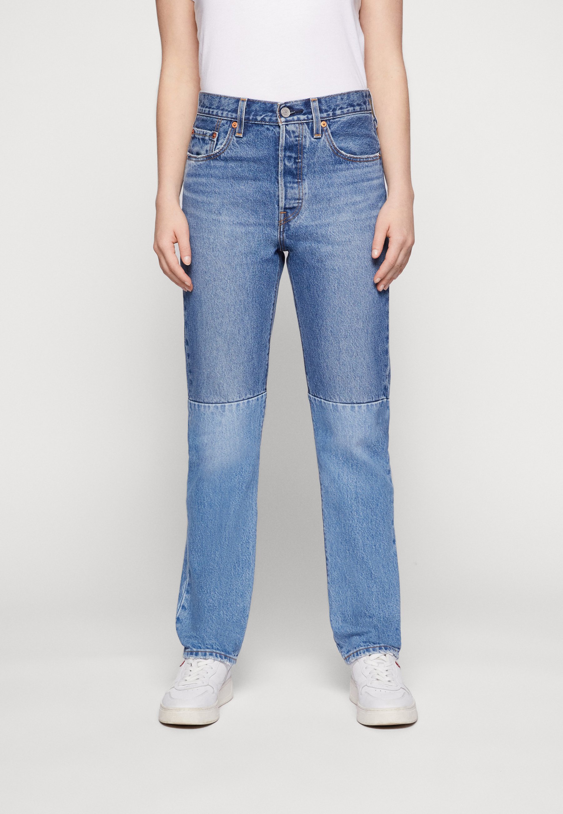 Levi's® 501® PIECED - Relaxed fit jeans - lightly dipped/blue denim
