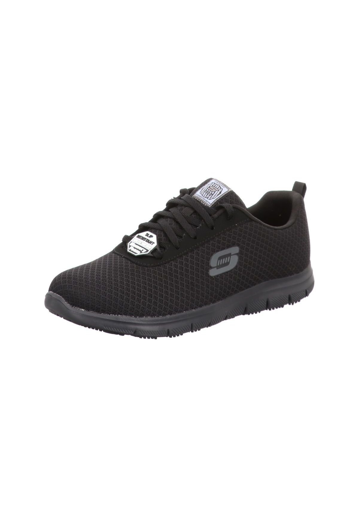 Skechers WORK GHENTER - Trainers - blkblack/black