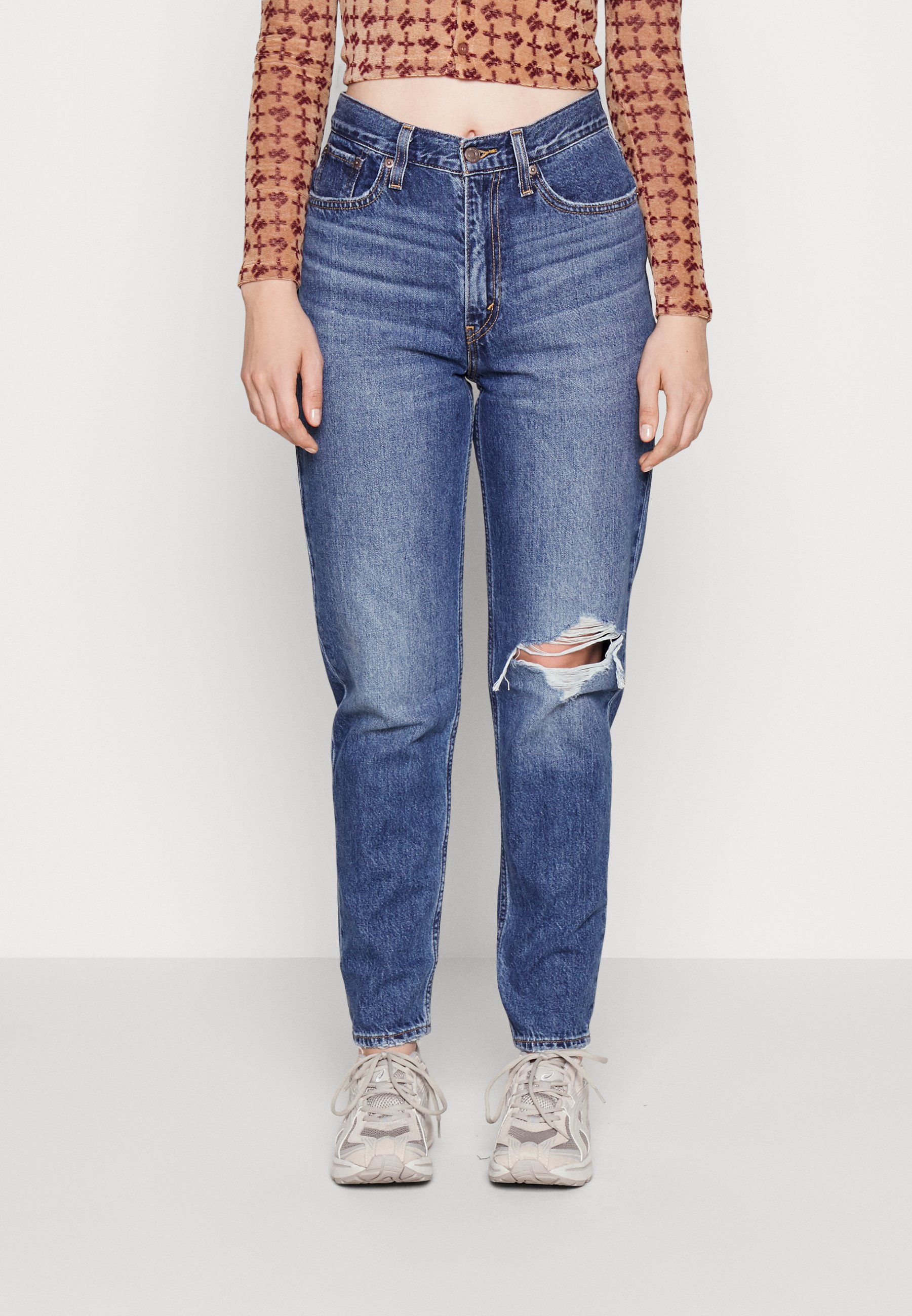 Levi's® 80's MOM - Jeans Tapered Fit - z2028 medium indigo destructed/destroyed denim