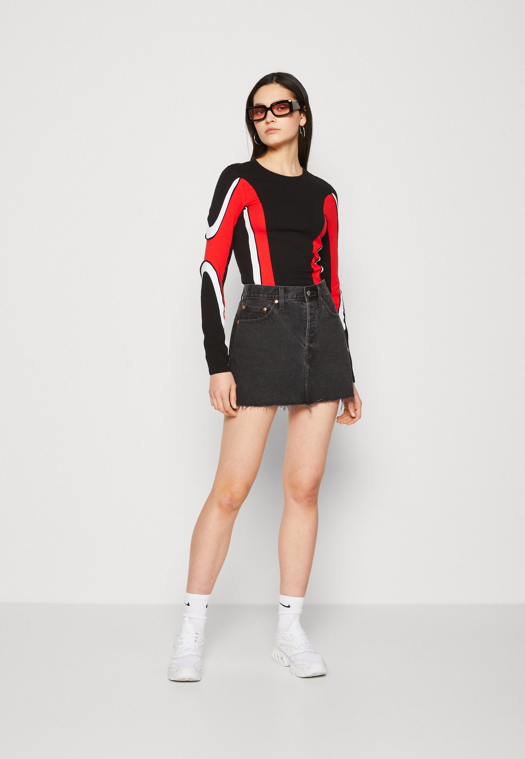 Levi's® ICON SKIRT - Denim skirt - there's a storm coming/black denim