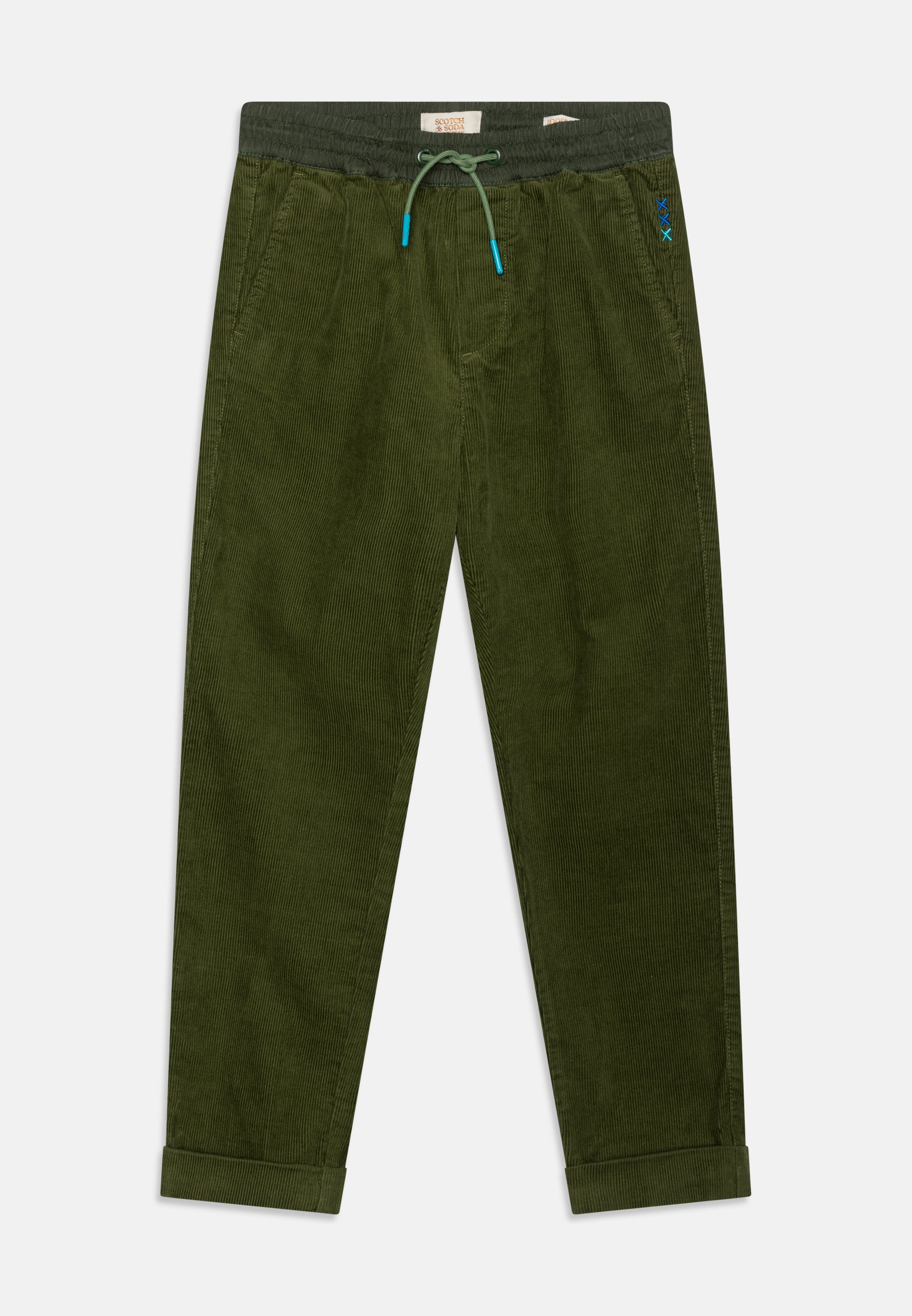 Scotch & Soda LOOSE TAPERED FIT ELASTICATED WAISTBAND PANTS - Trousers - military/khaki