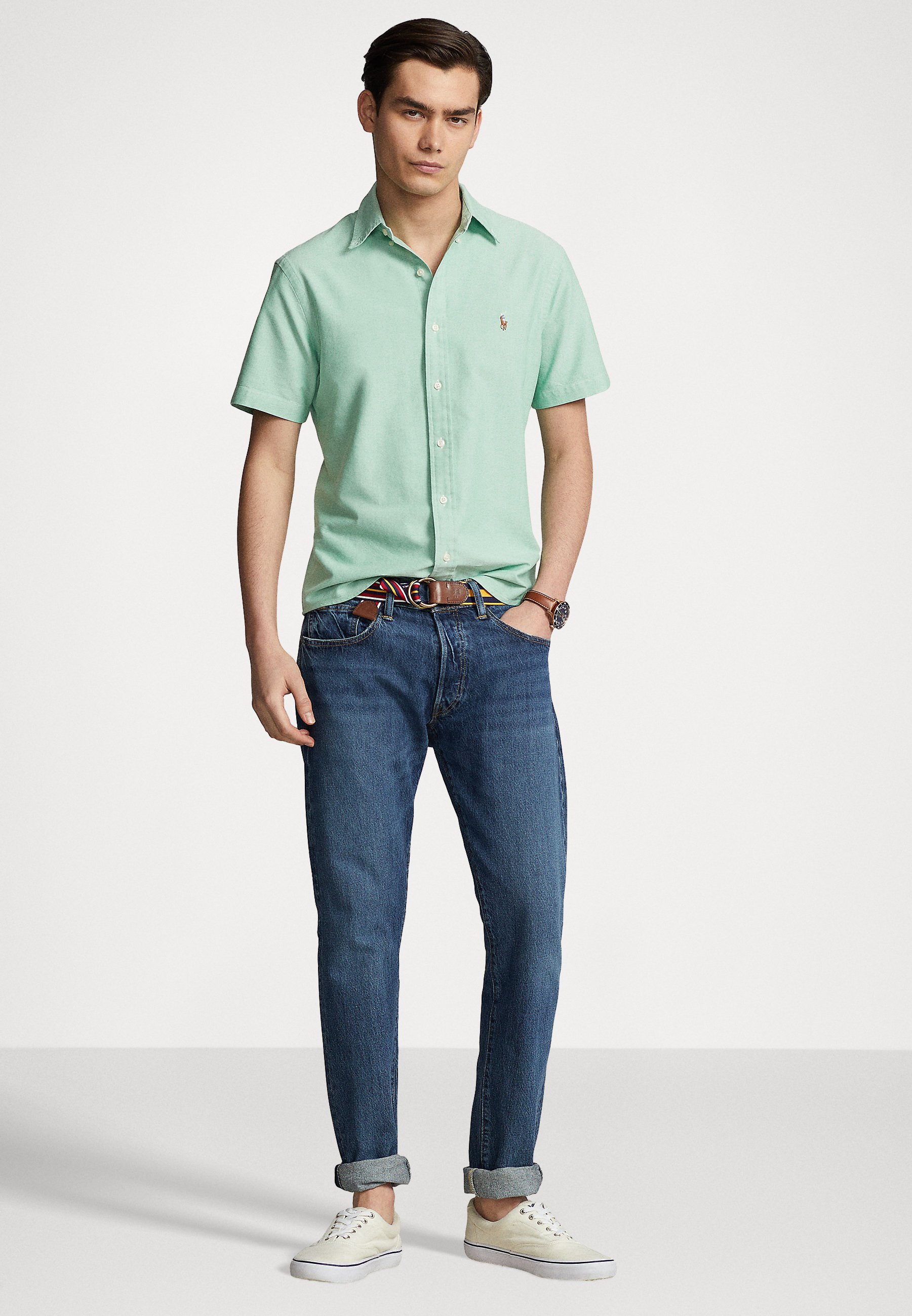Polo Ralph Lauren SHORT SLEEVE SPORT SHIRT - Shirt - golf green/green