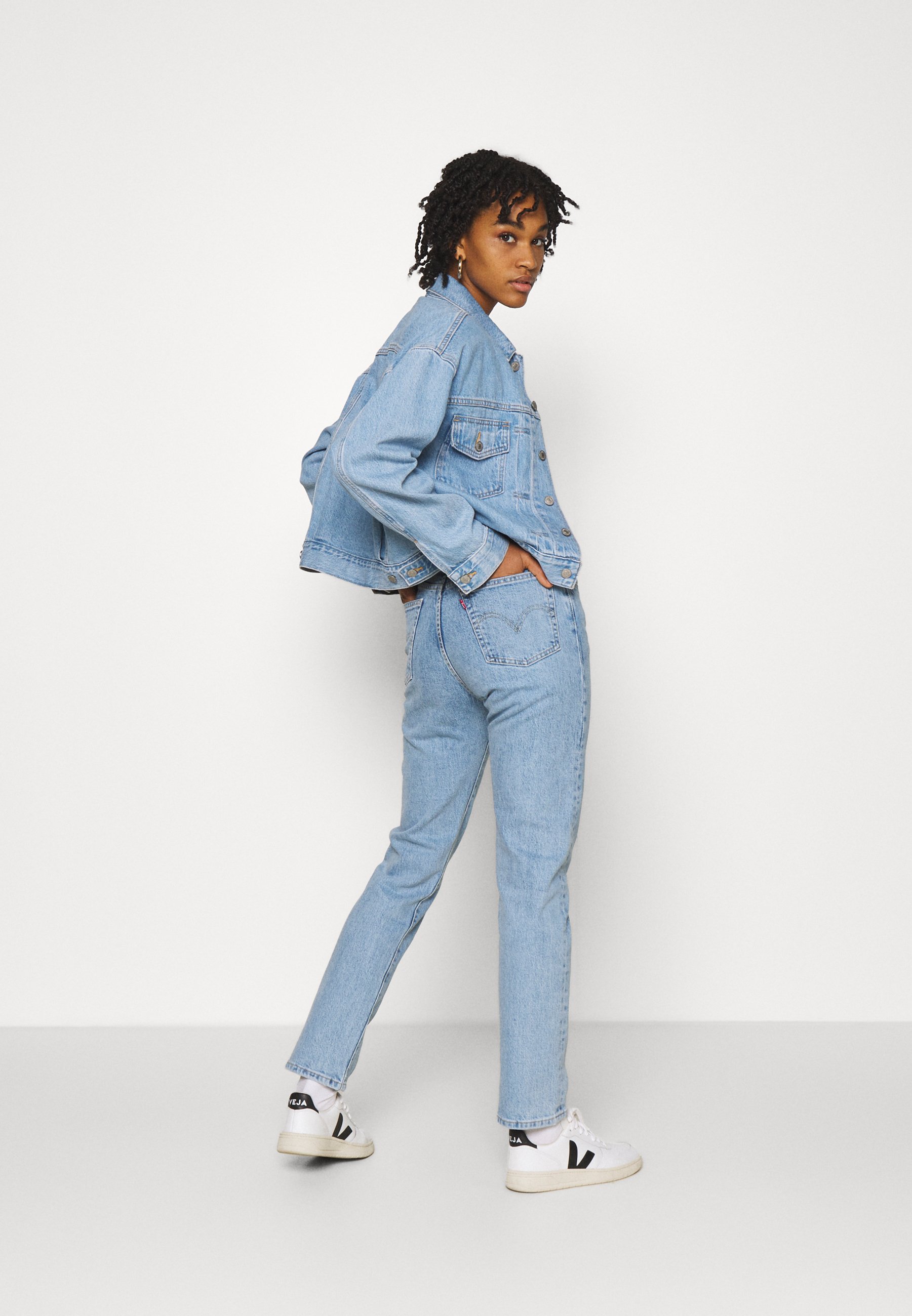 Levi's® 501® CROP - Straight leg jeans - tango surge/light-blue denim
