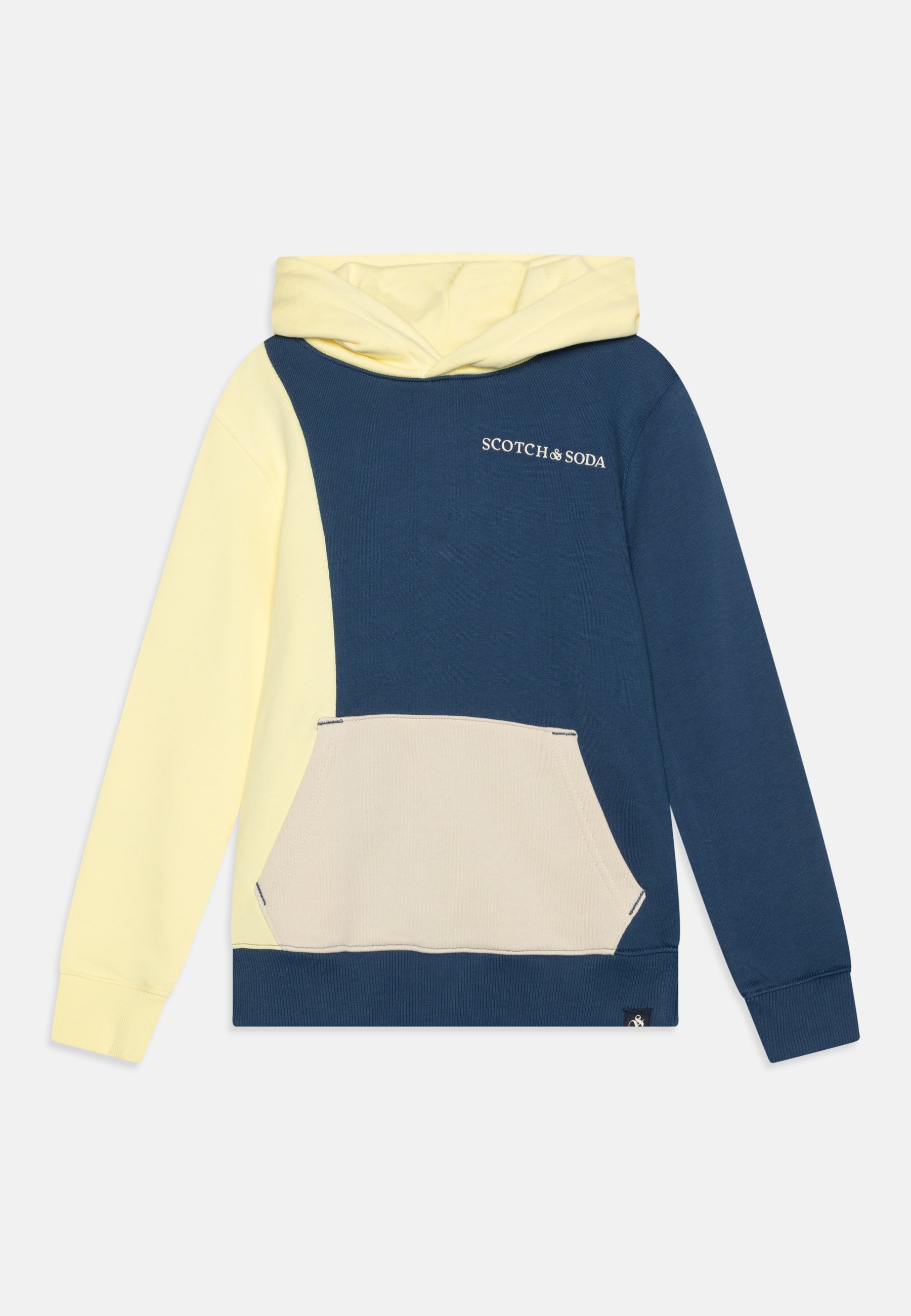 Scotch & Soda REGULAR FIT COLOURBLOCK HOODIE - Hoodie - storm blue/glow/dark blue
