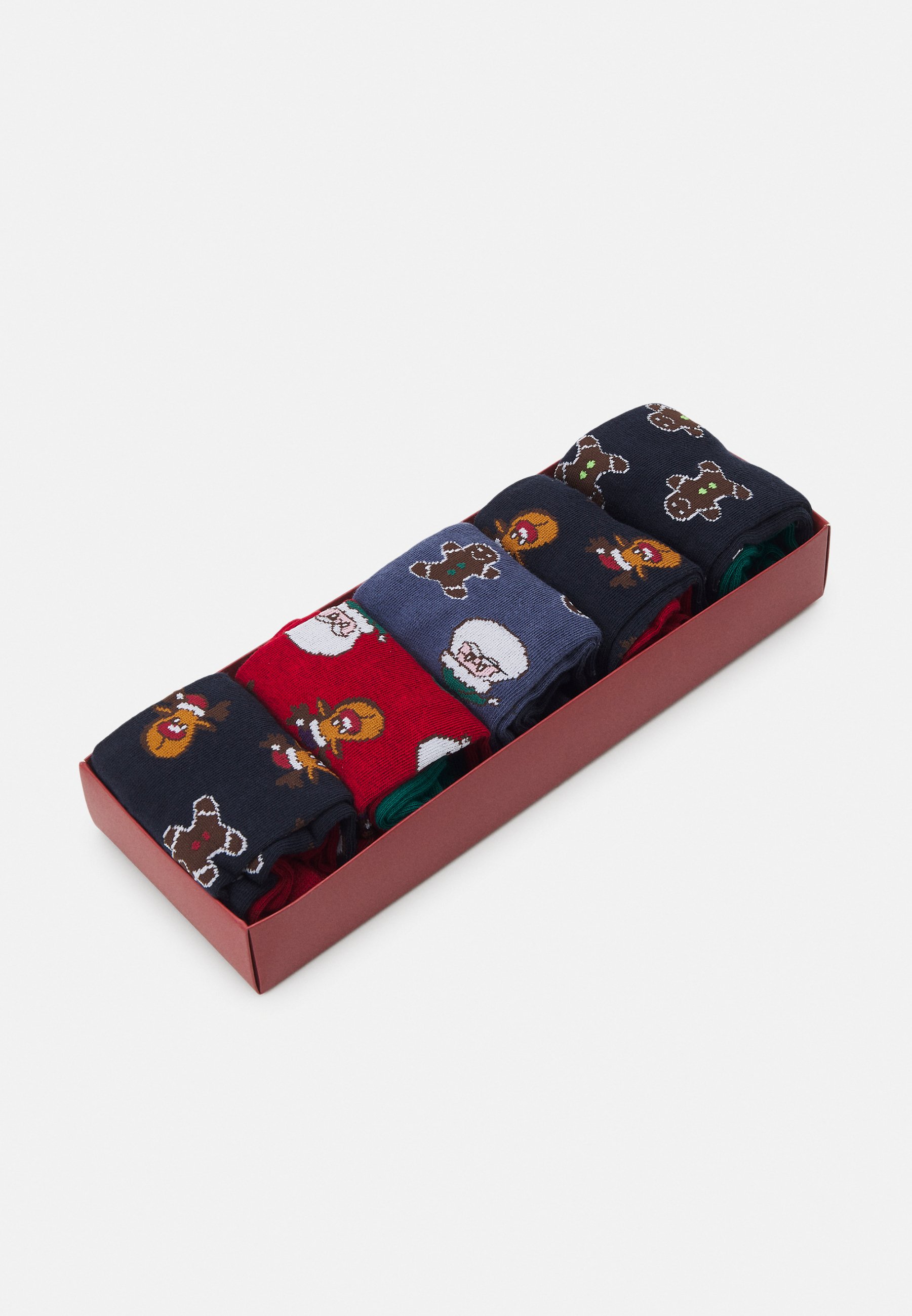 Jack &Jones JACSWEET XMAS SOCKS GIFTBOX 5 PACK - Socks - navy blazer pack:rio red - vintage indigo - navy blazer - navy blazer/dark blue