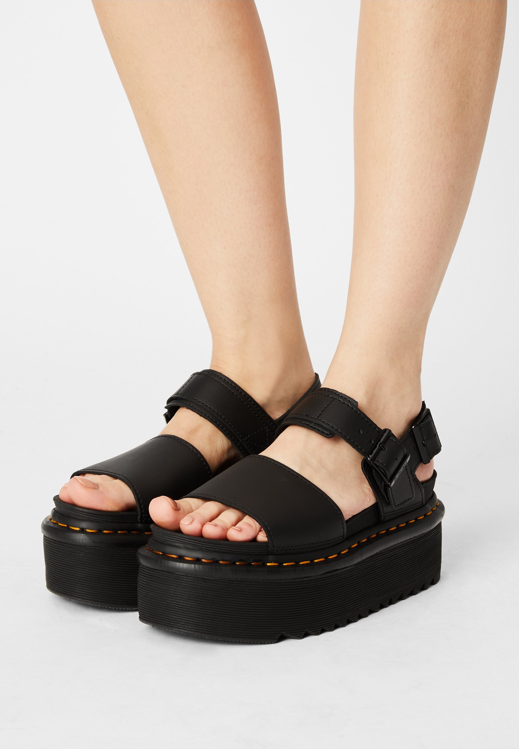 Dr. Martens VOSS QUAD - Platform sandals - black hydro/black